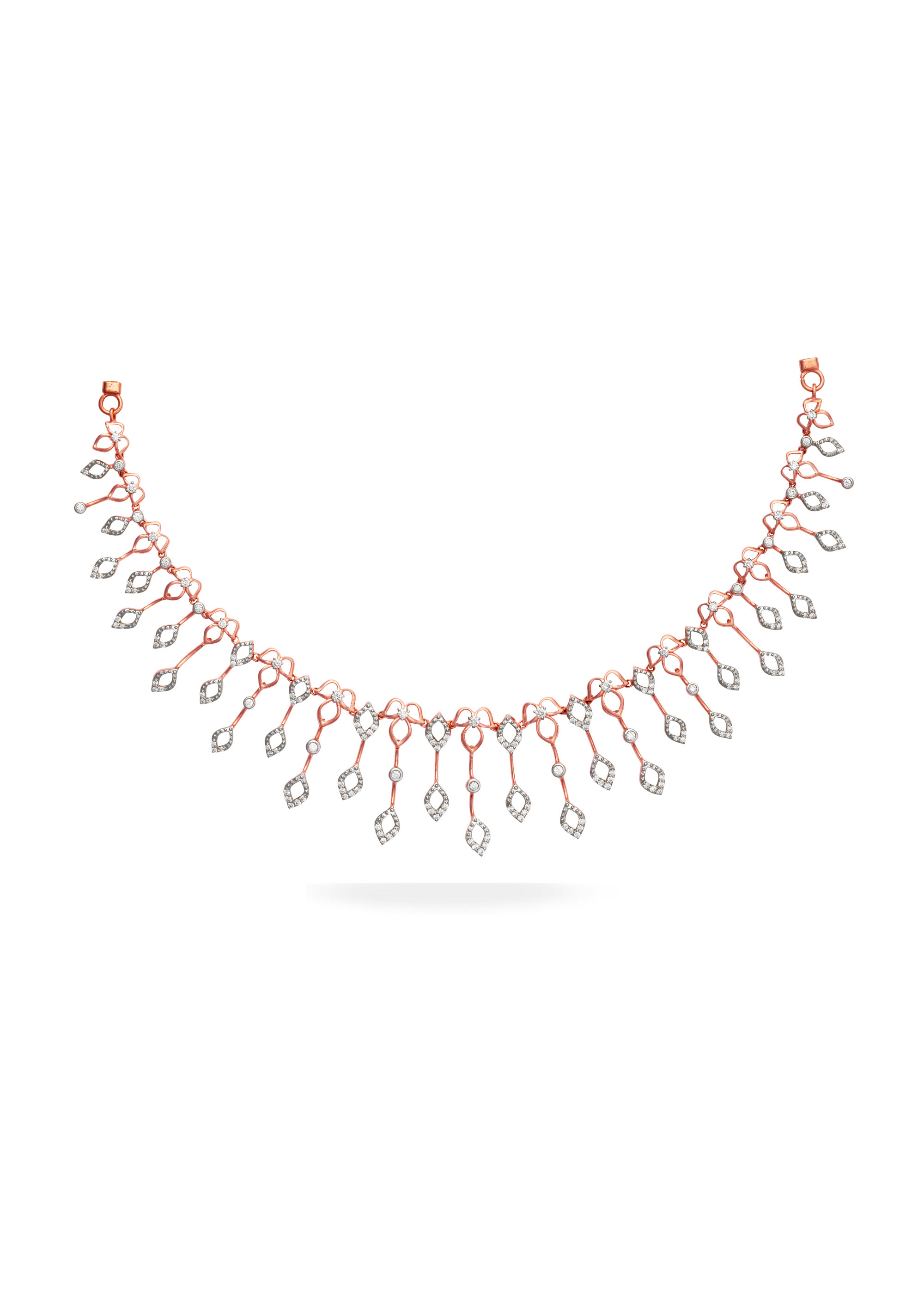 Graceful Petal Diamond Necklace