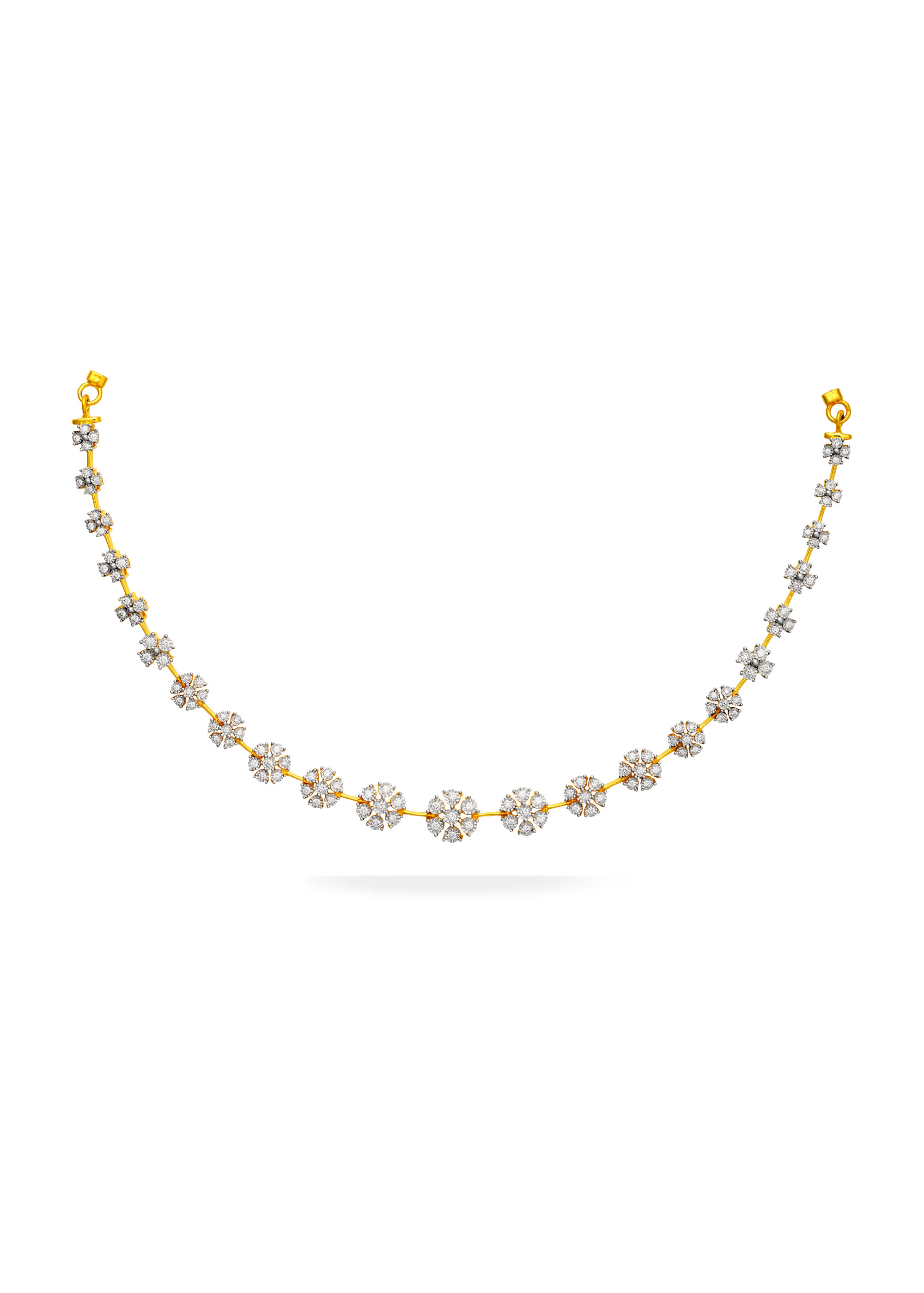 Floral String Diamond Necklace
