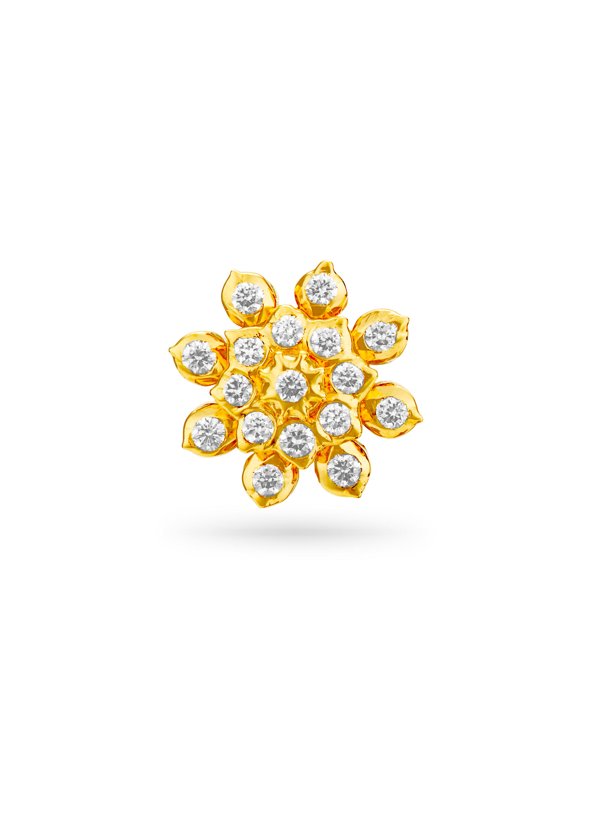 Rangoli Inspired Diamond Nose Pin