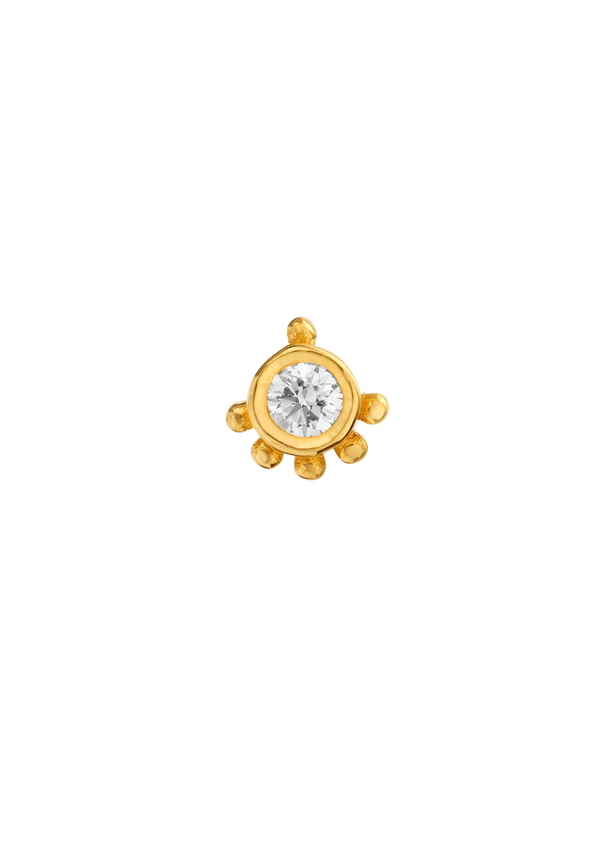 Delicate Gold Diamond Nose Pin