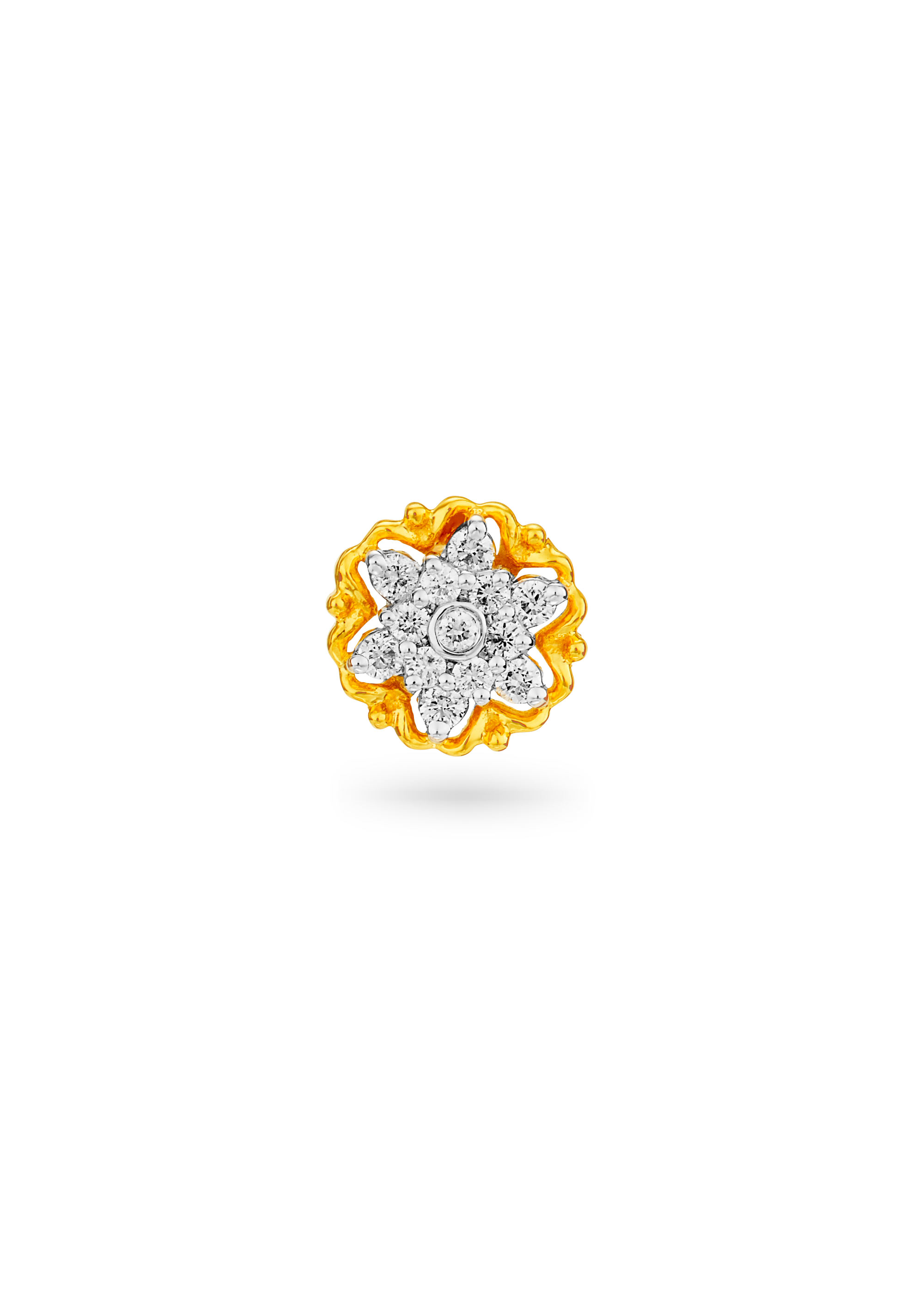 Floral Embrace Diamond Nose Pin