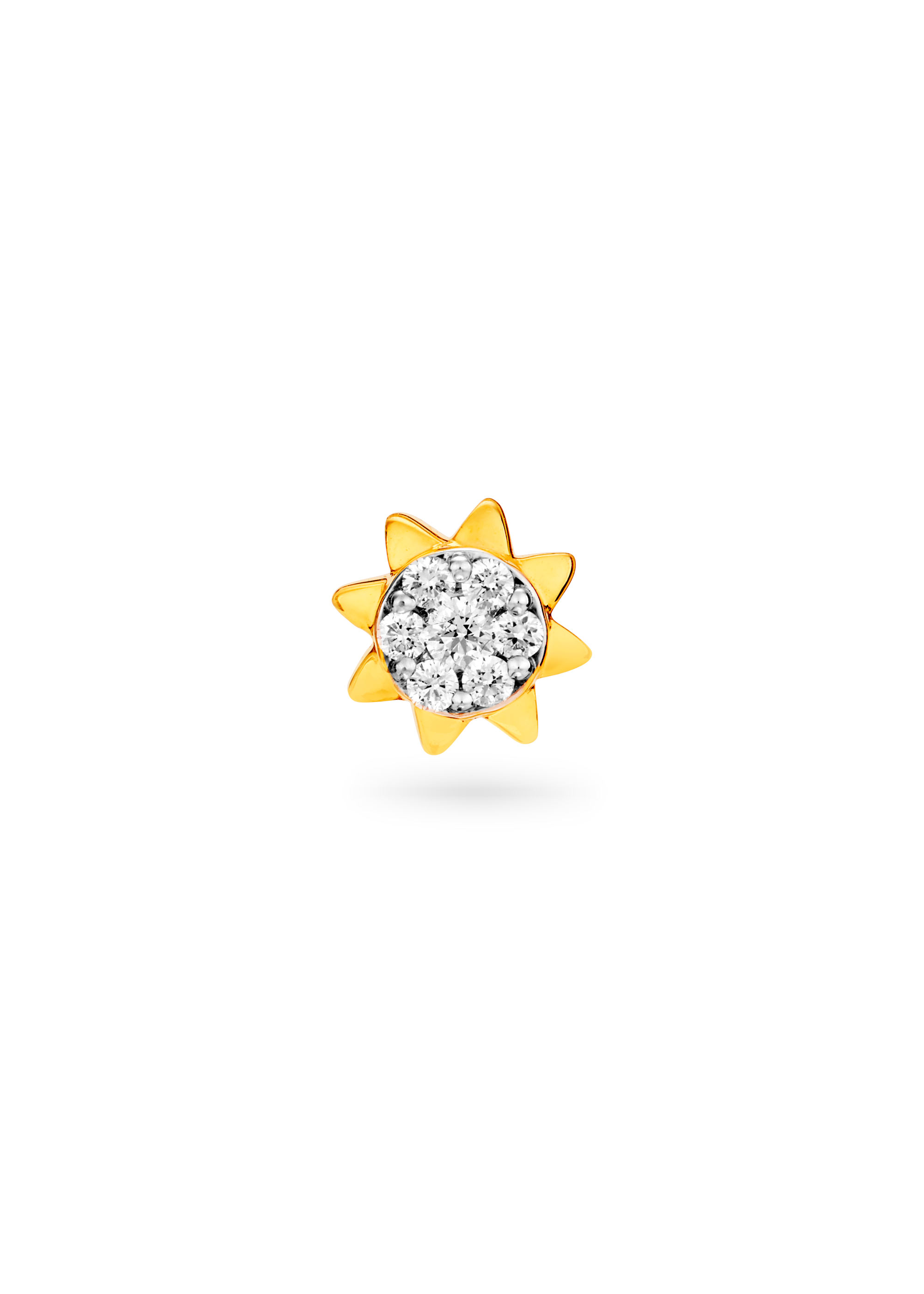 Sunny Side Diamond Nose Pin