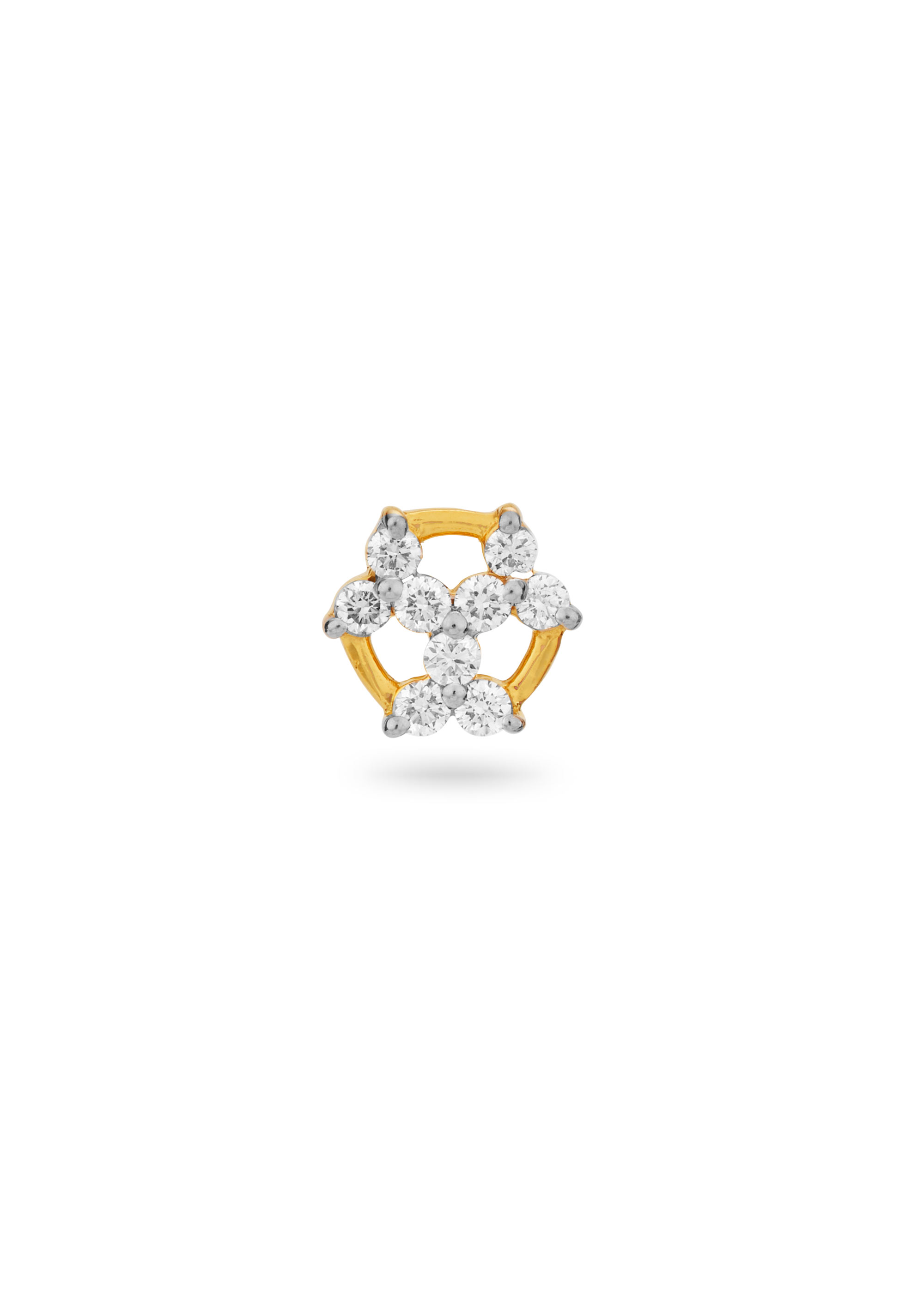 Floral Elegance Diamond Nose Pin