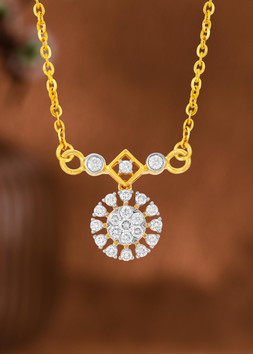 Sunflower Glow Diamond Mangalsutra