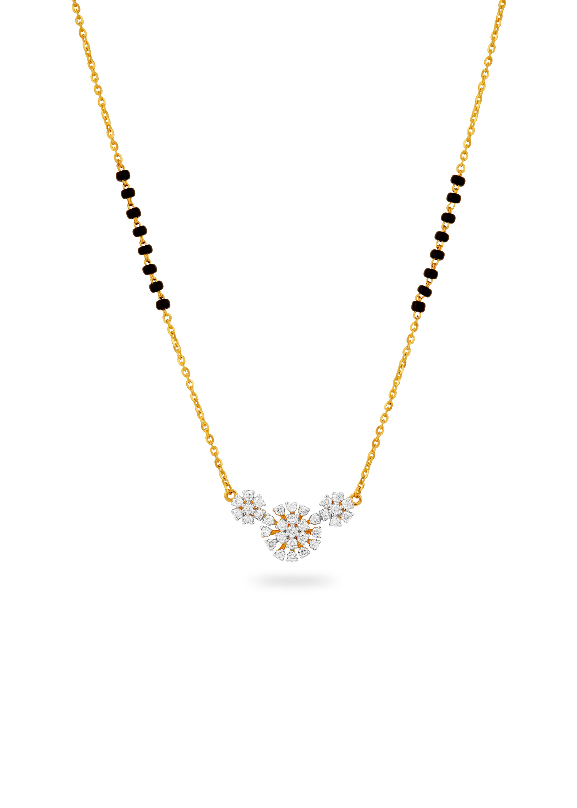 Floral Nature Diamond Mangalsutra