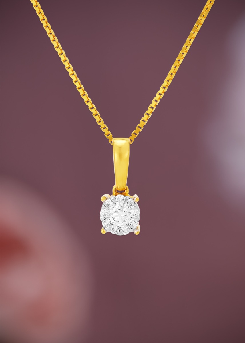 Radiant Cluster Diamond Pendant