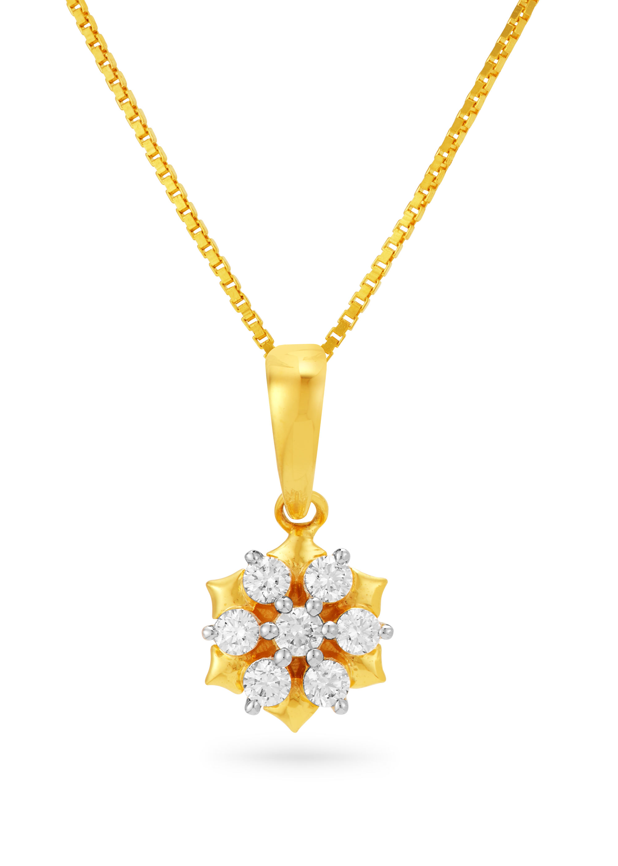 Petal Radiance Diamond Traditional Pendant