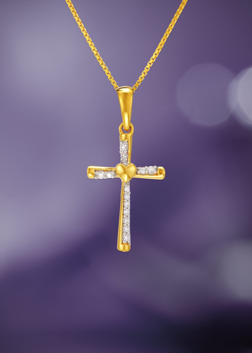 Celestial Cross Diamond Traditional Pendant