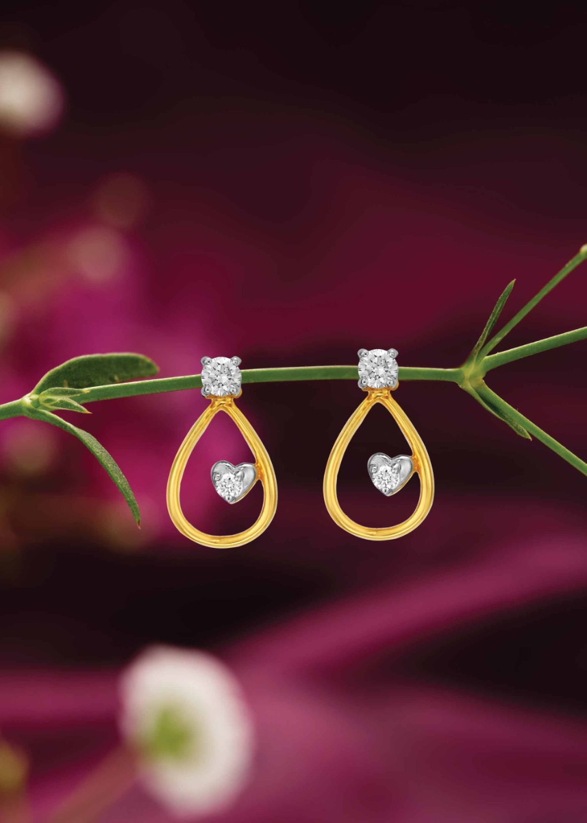 Water Drop Diamond Stud Earring