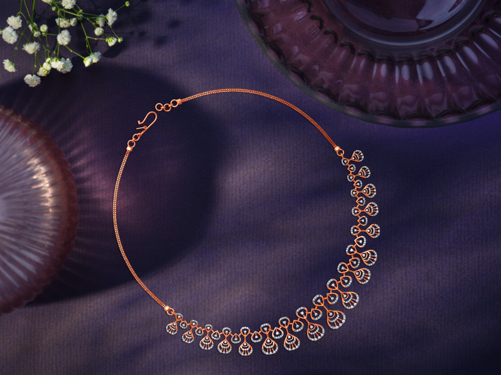 Peacock Charm Regal Necklace Design