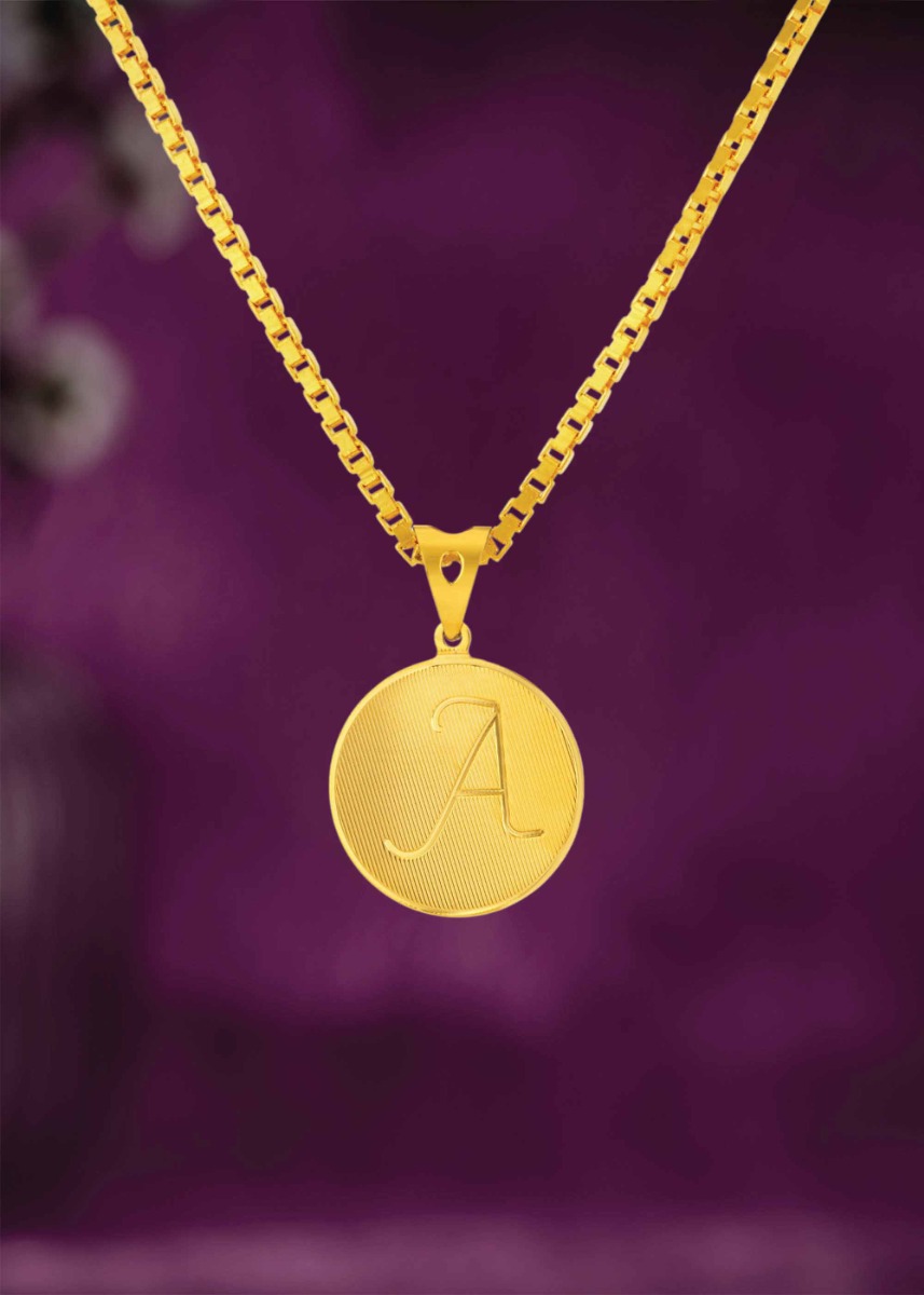 Rainbow Alphabet 22K Gold Pendant