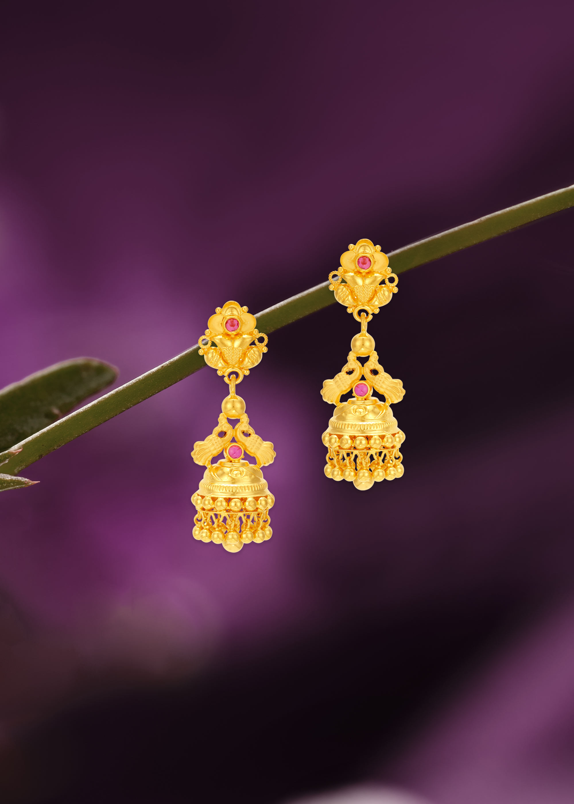 Parrot Tower Delight Jhumkis