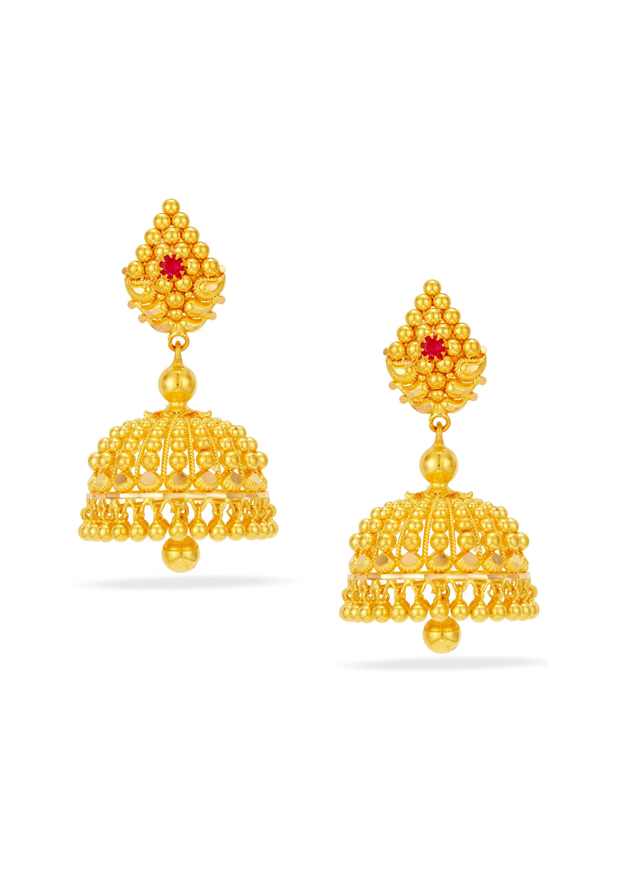 Laxmi-Inspired Jhumka with Tower and Top Design