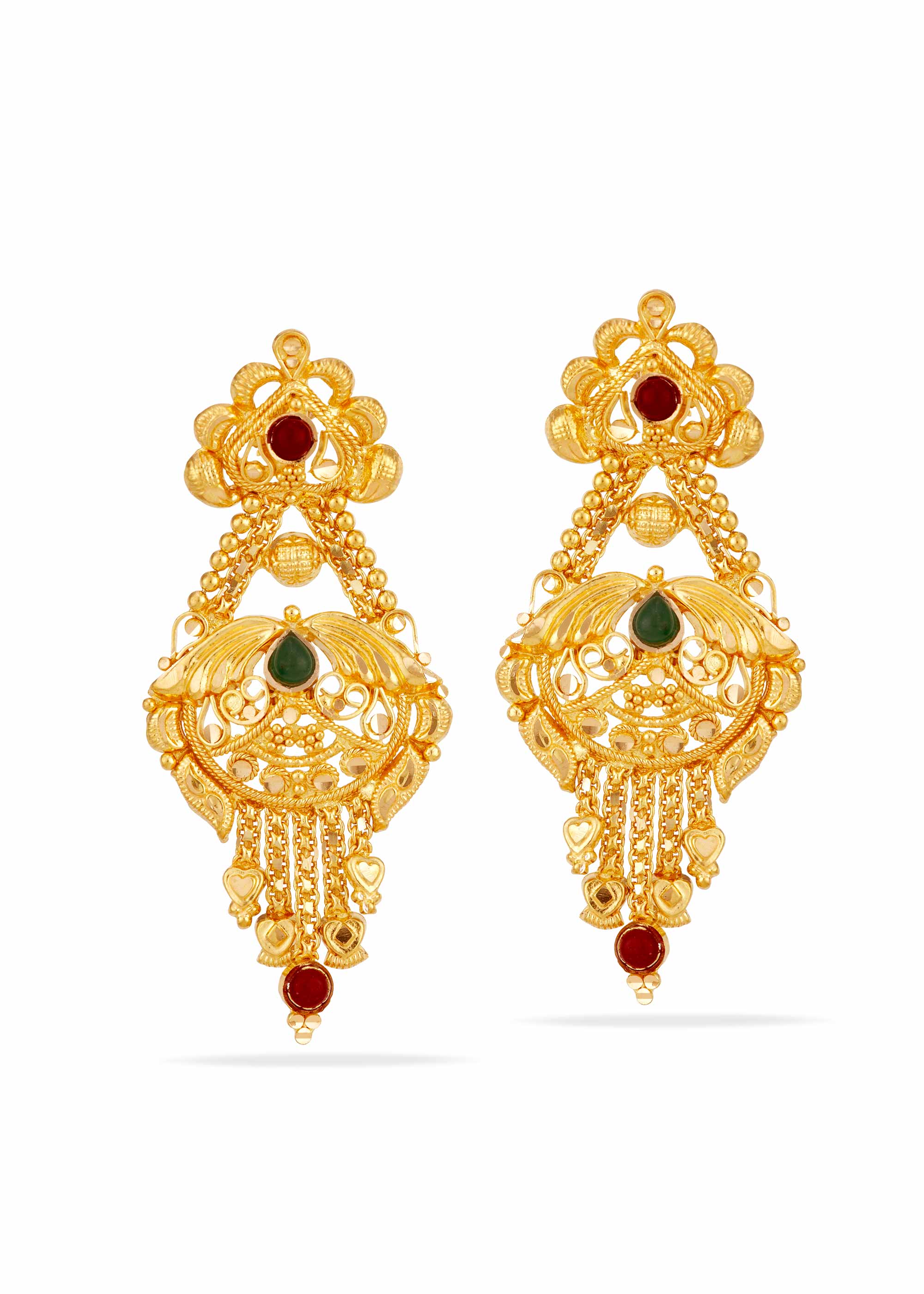 Beaded Bloom Pota Hanging Earrings