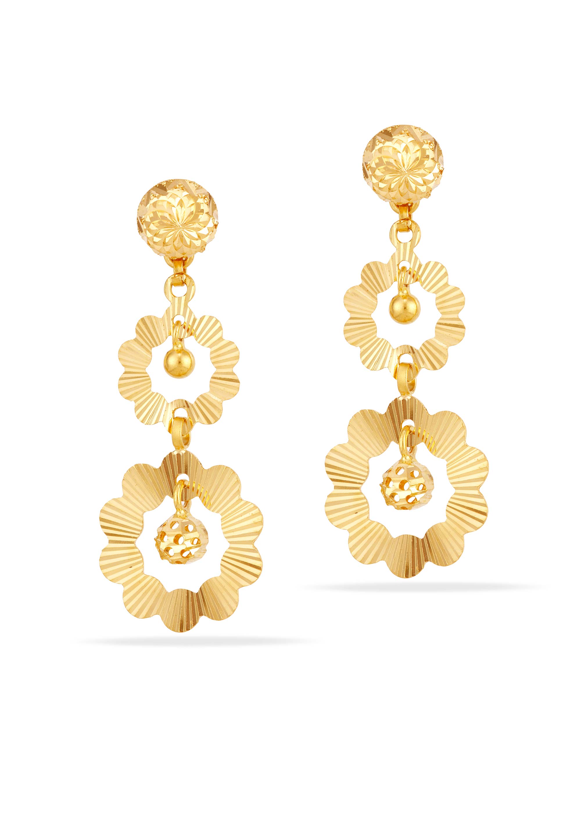 Floral Whispers Rajkot Plated Earring