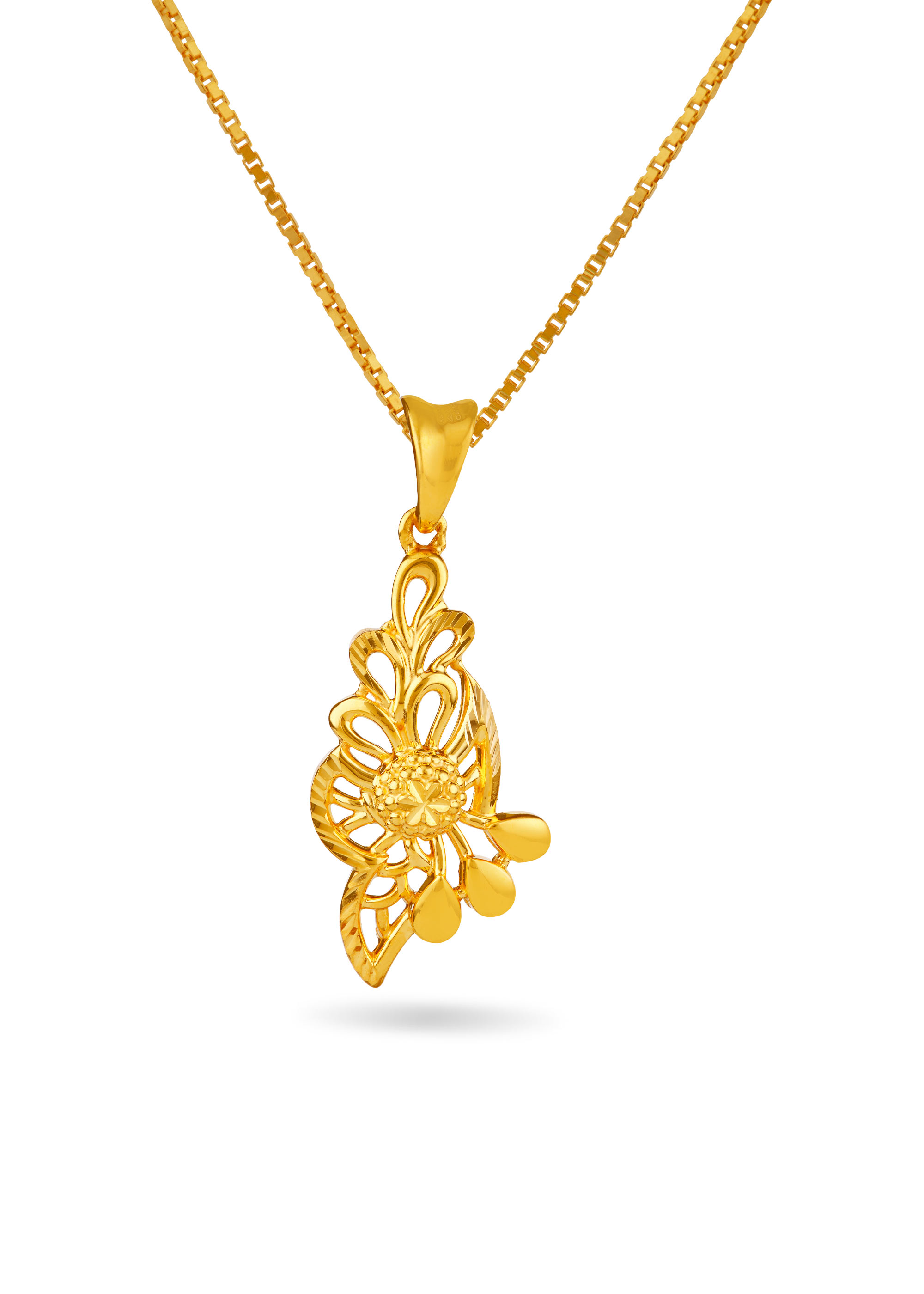Floral Casting Pendant with Matte Finish