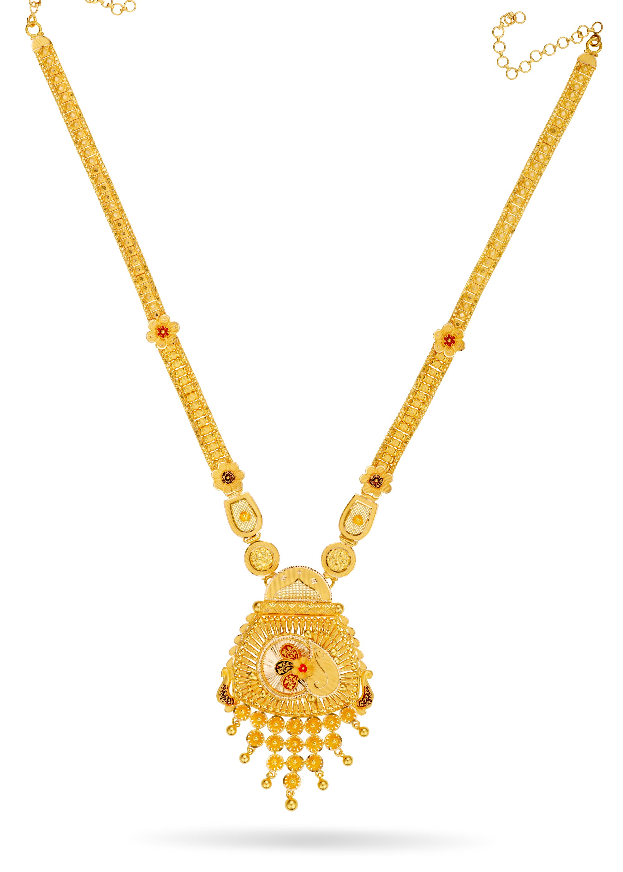 Fancy Belt Pendant Long Necklace