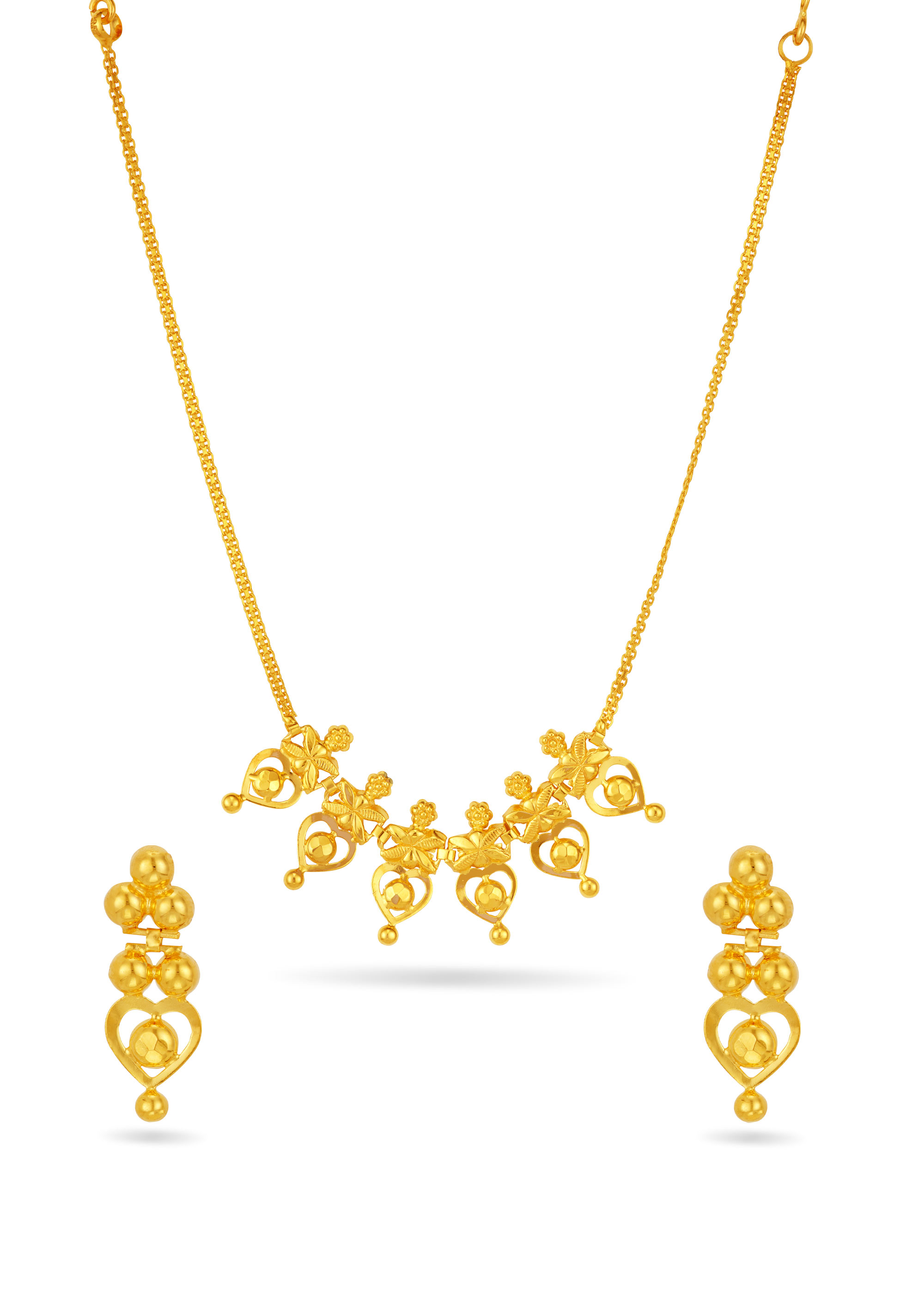 Heart-Shaped Stamped Necklace