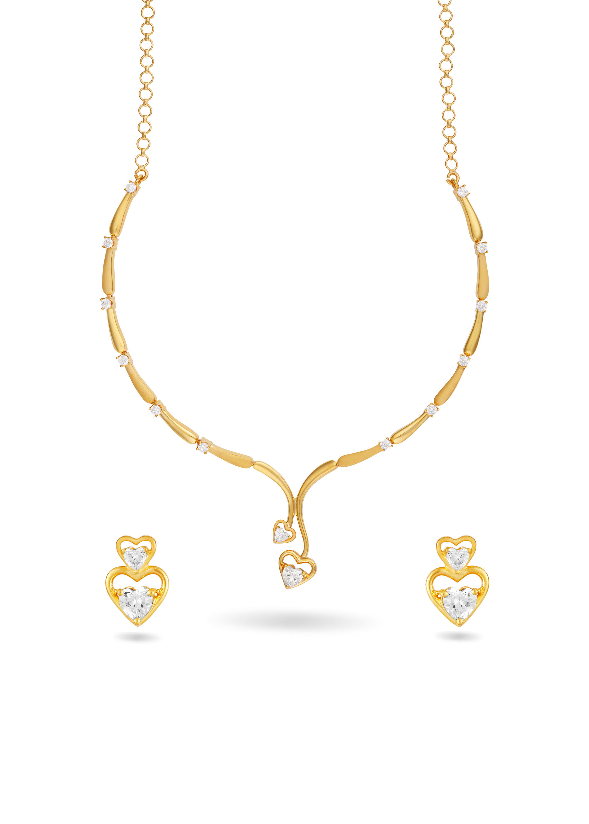 Baguette Cluster Fusion Necklace Set