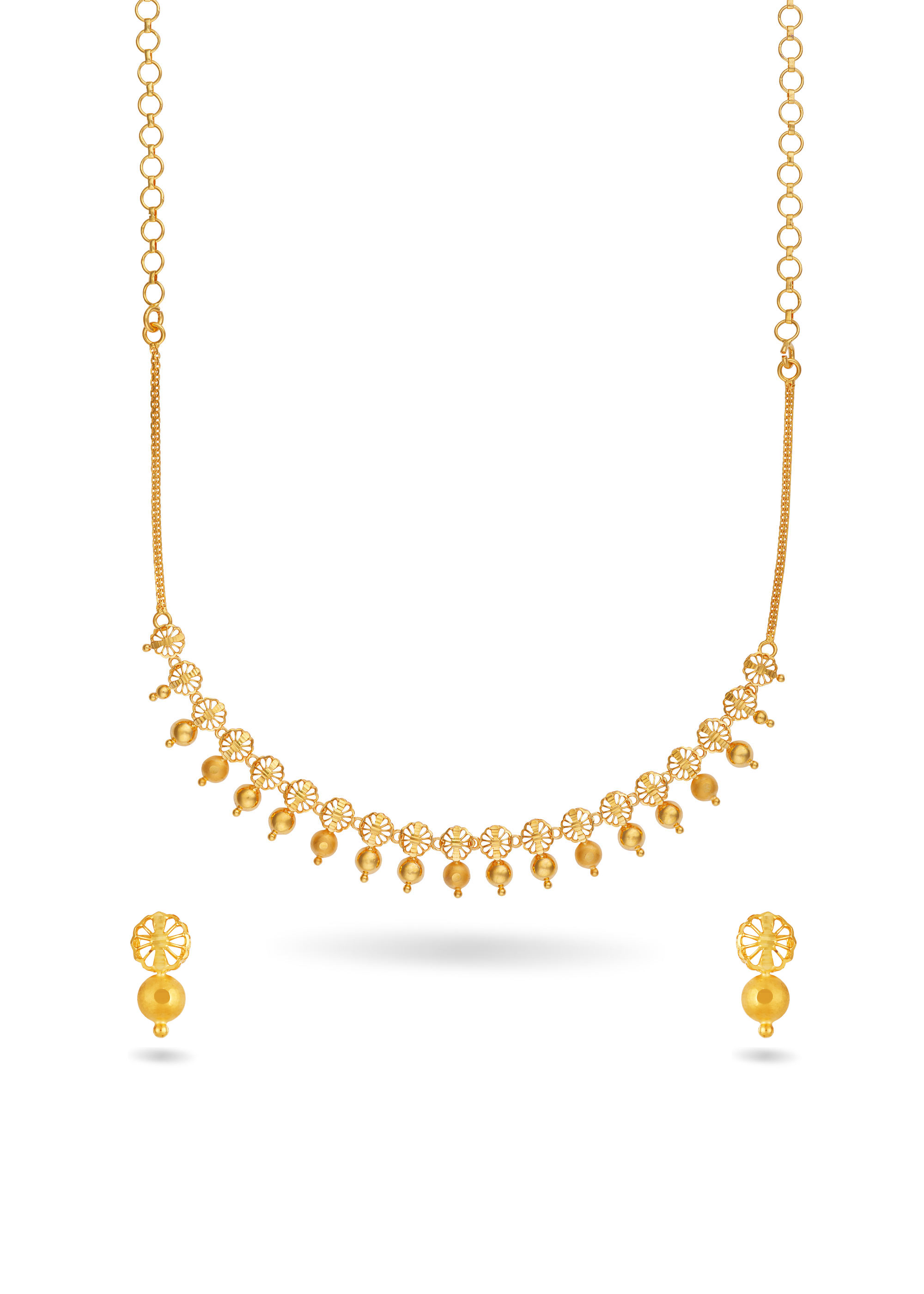 Matte and Glossy Finish Necklace Set