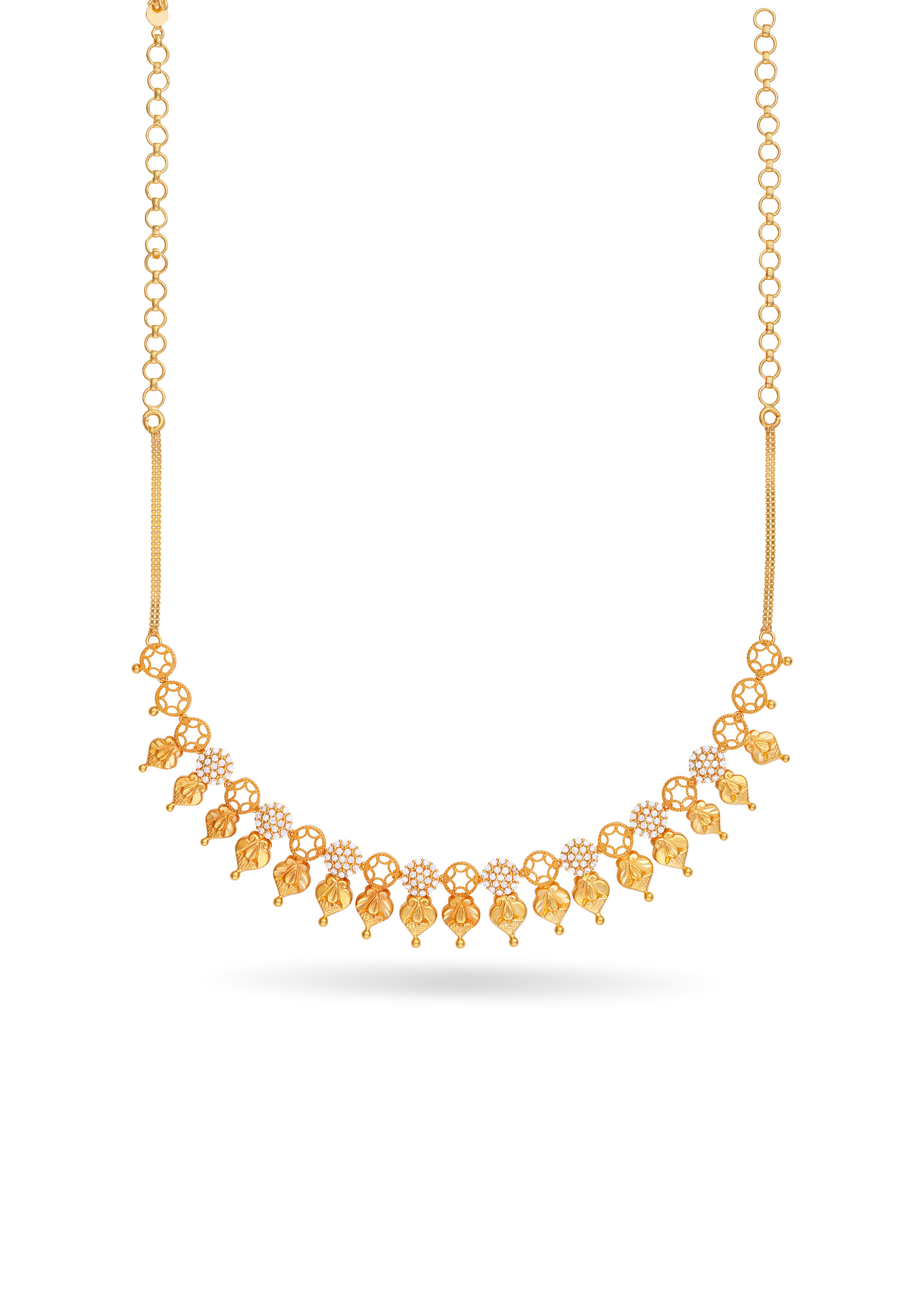 Lightweight Stone Necklace by Coimbatore Karigars