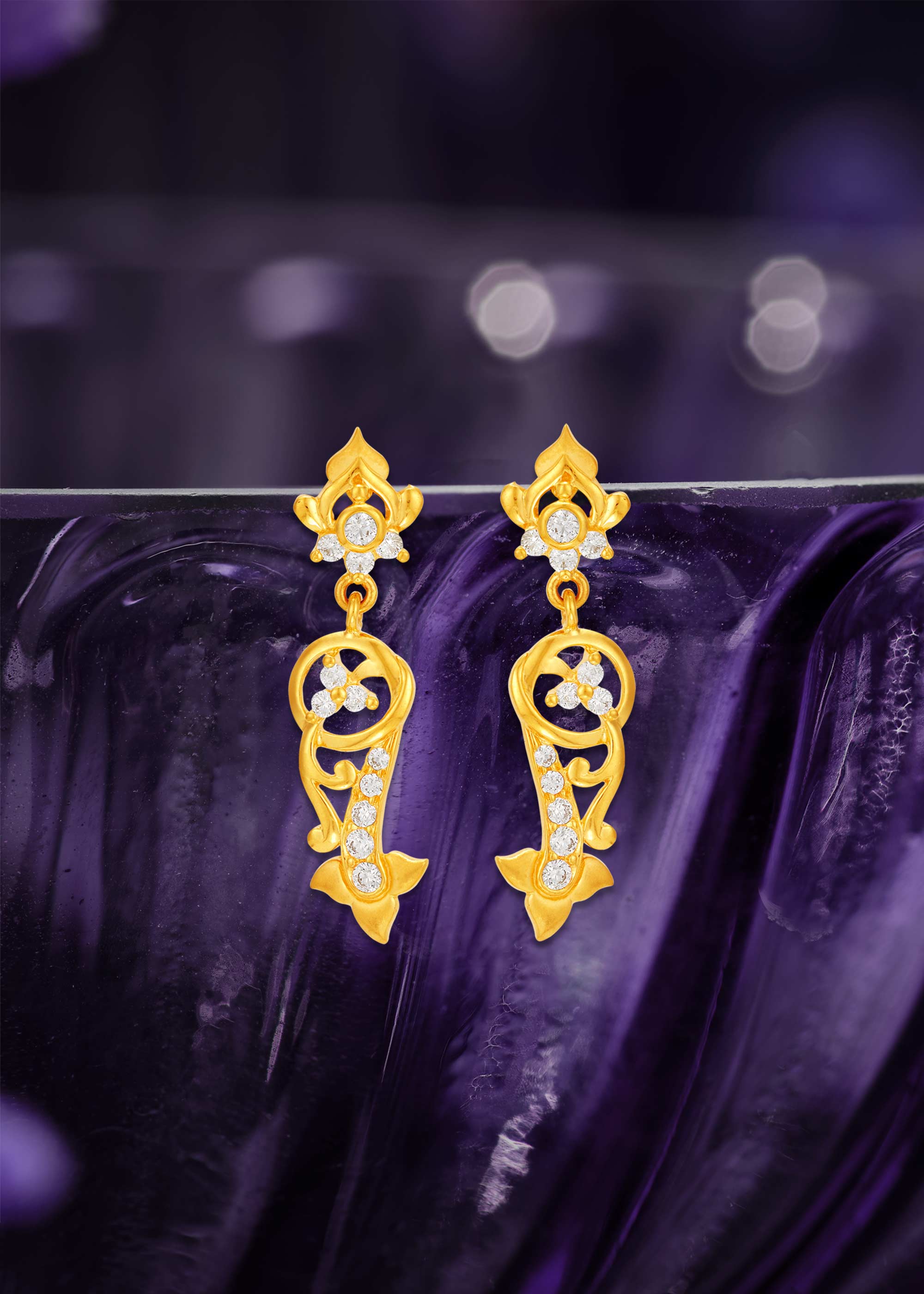 Office Chic Stone Drop Earrings