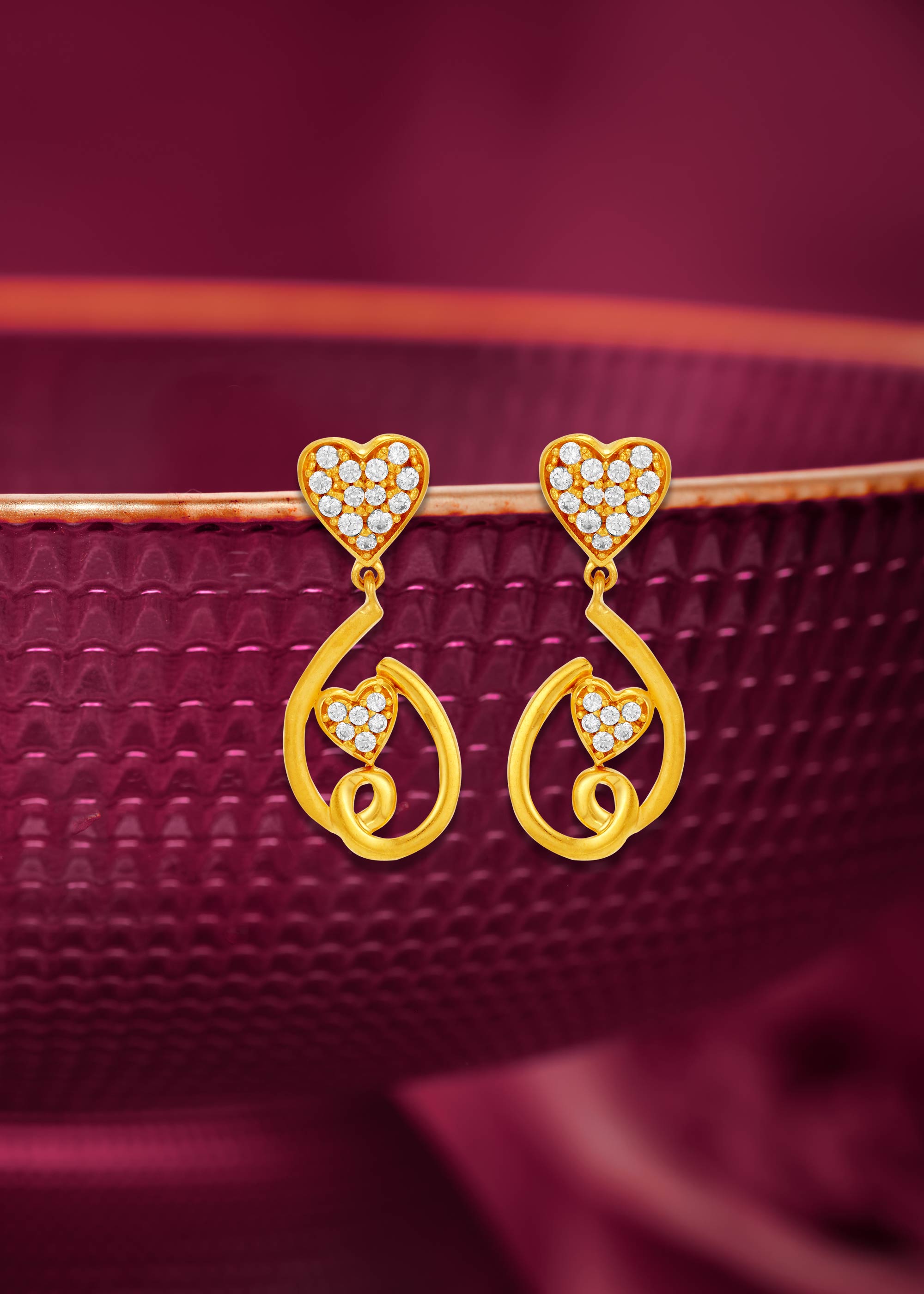 Heartfelt Sparkle Drop Earrings