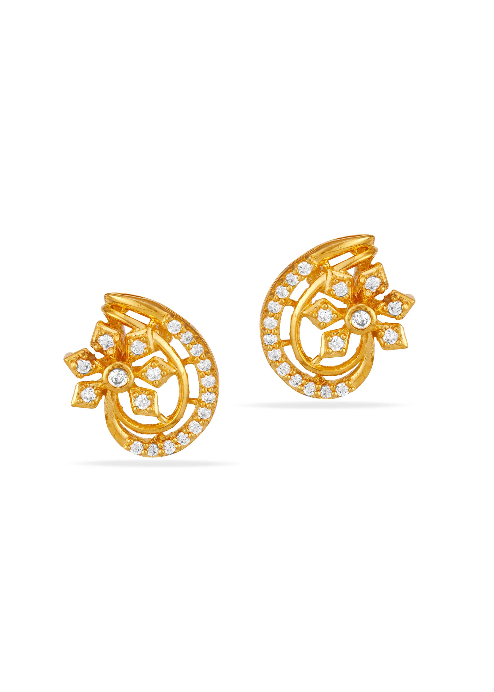 Floral Gemstone Casting Stud