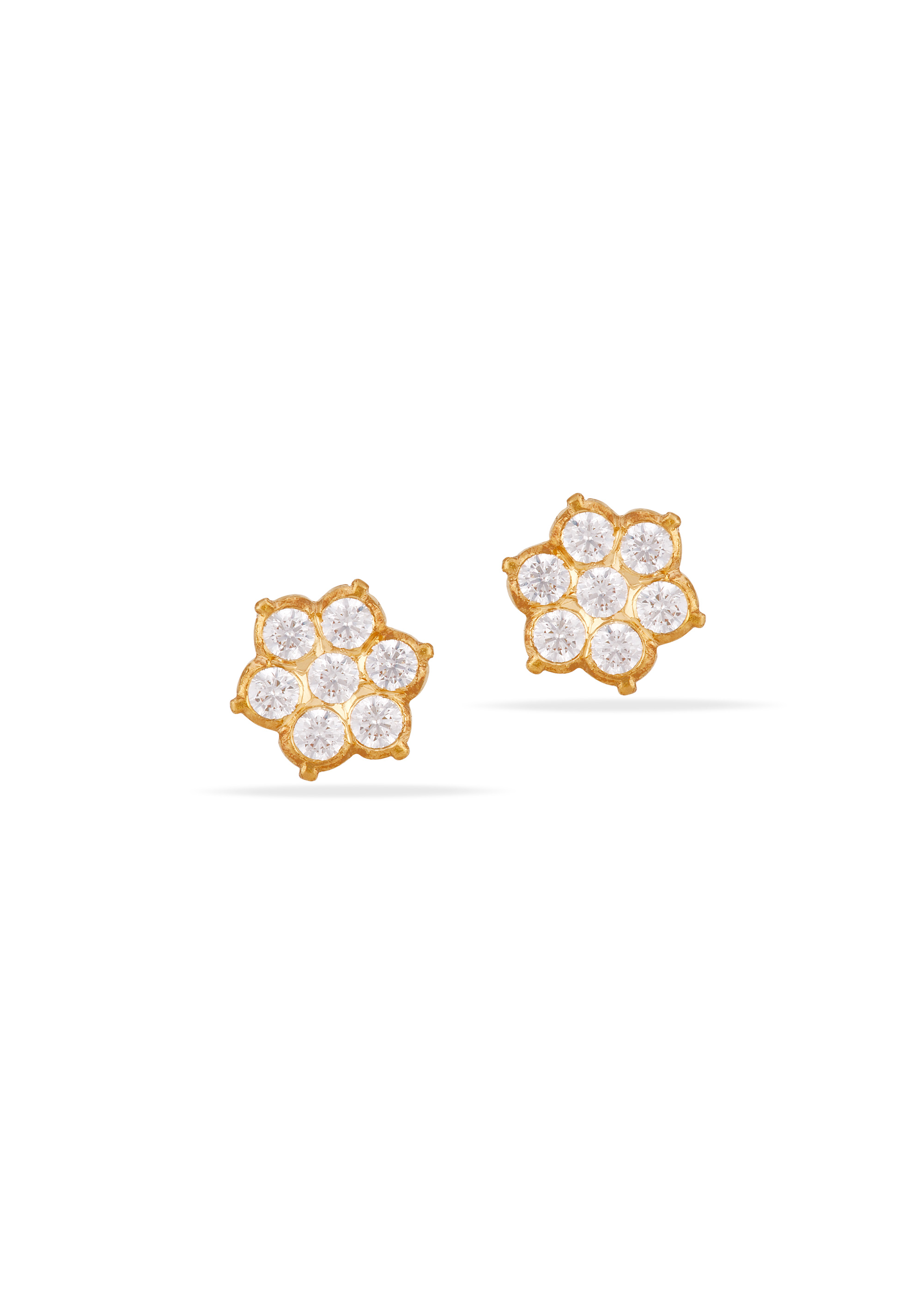 Radiant Cluster Rose Gold Earrings