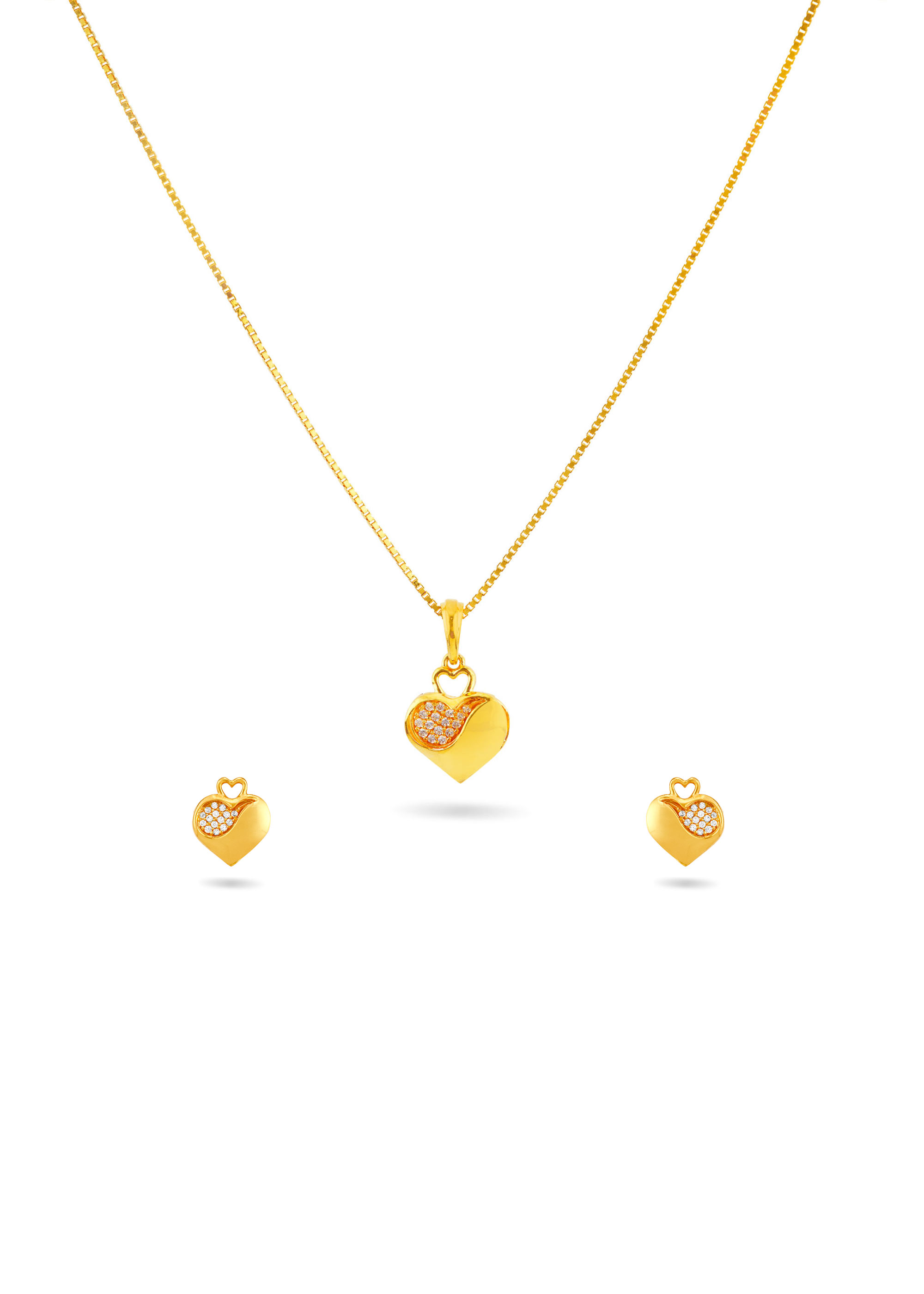 Hollow Heart Necklace Set