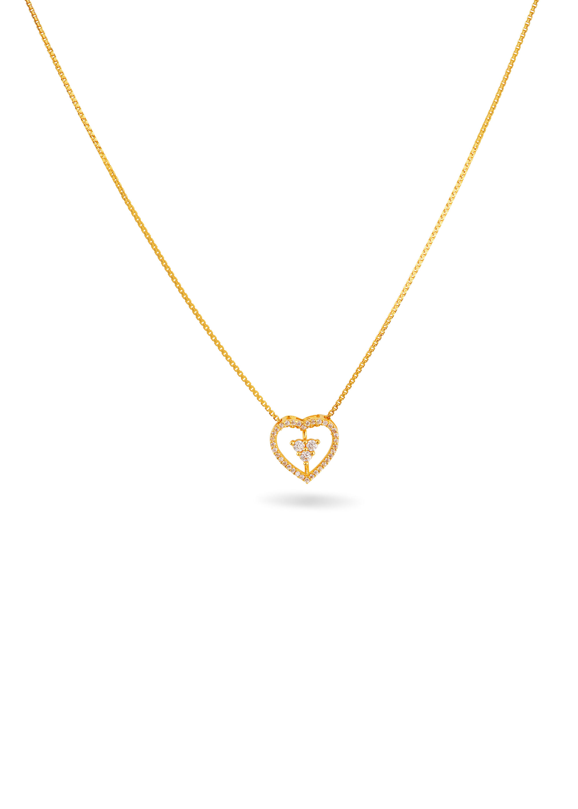 Heart Pendant Gold Chain