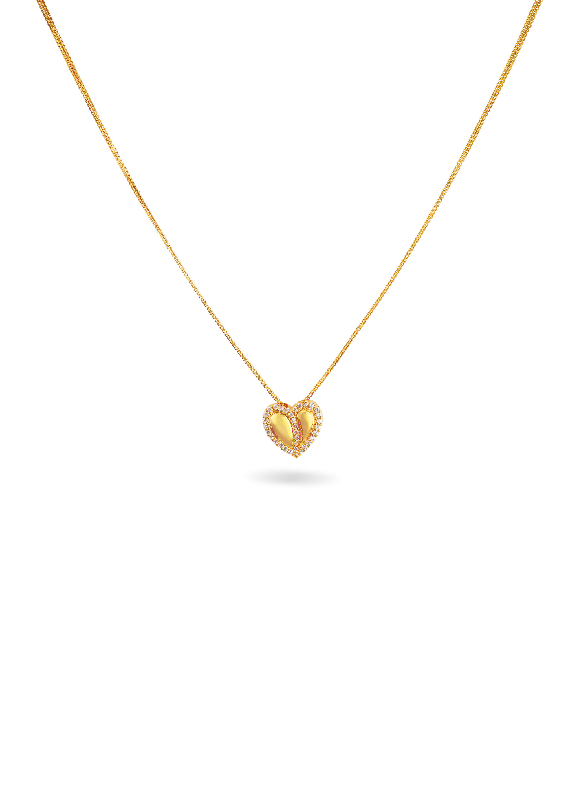 Heart Pendant Fancy Chain