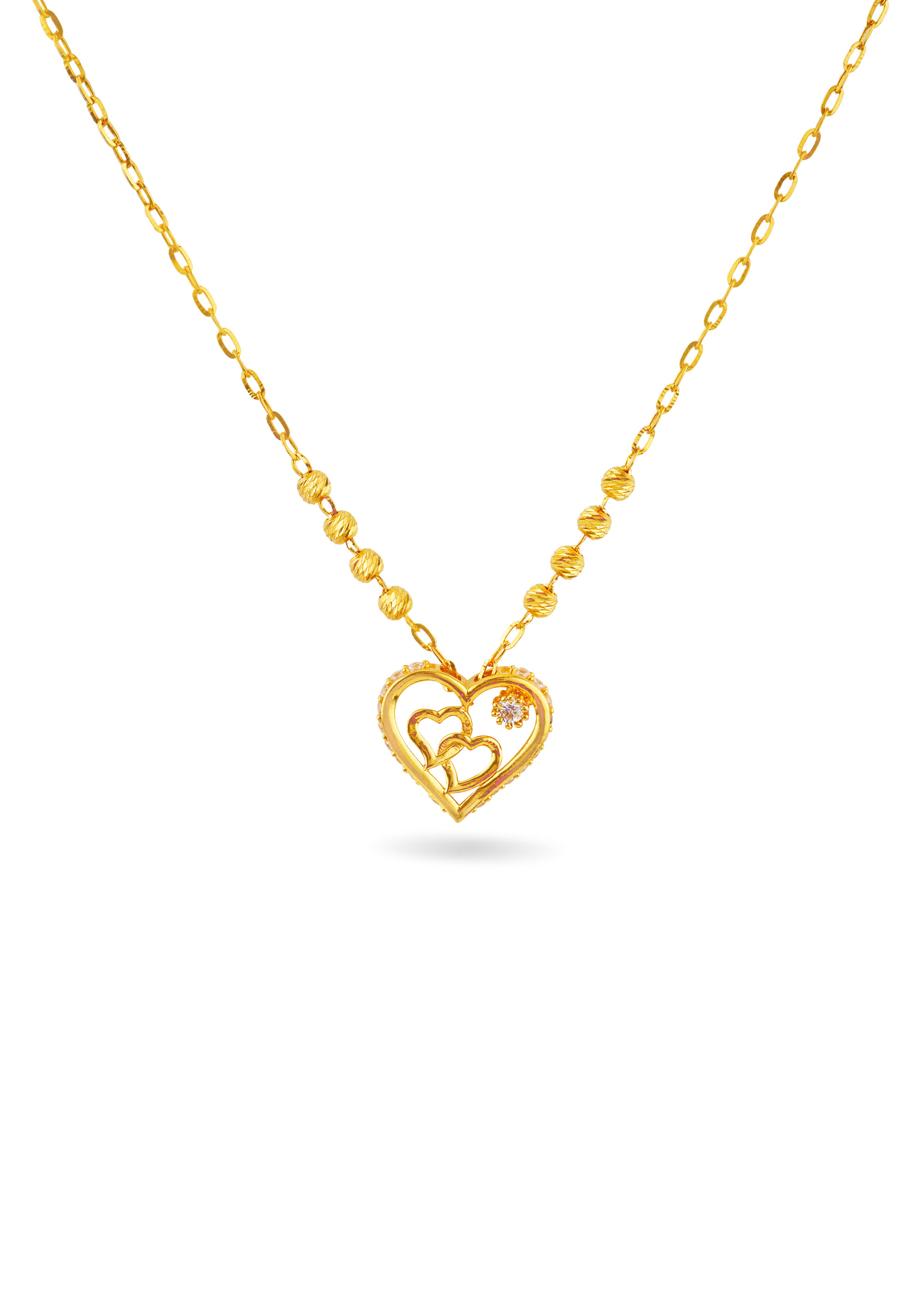Dual Heart Gold Chain