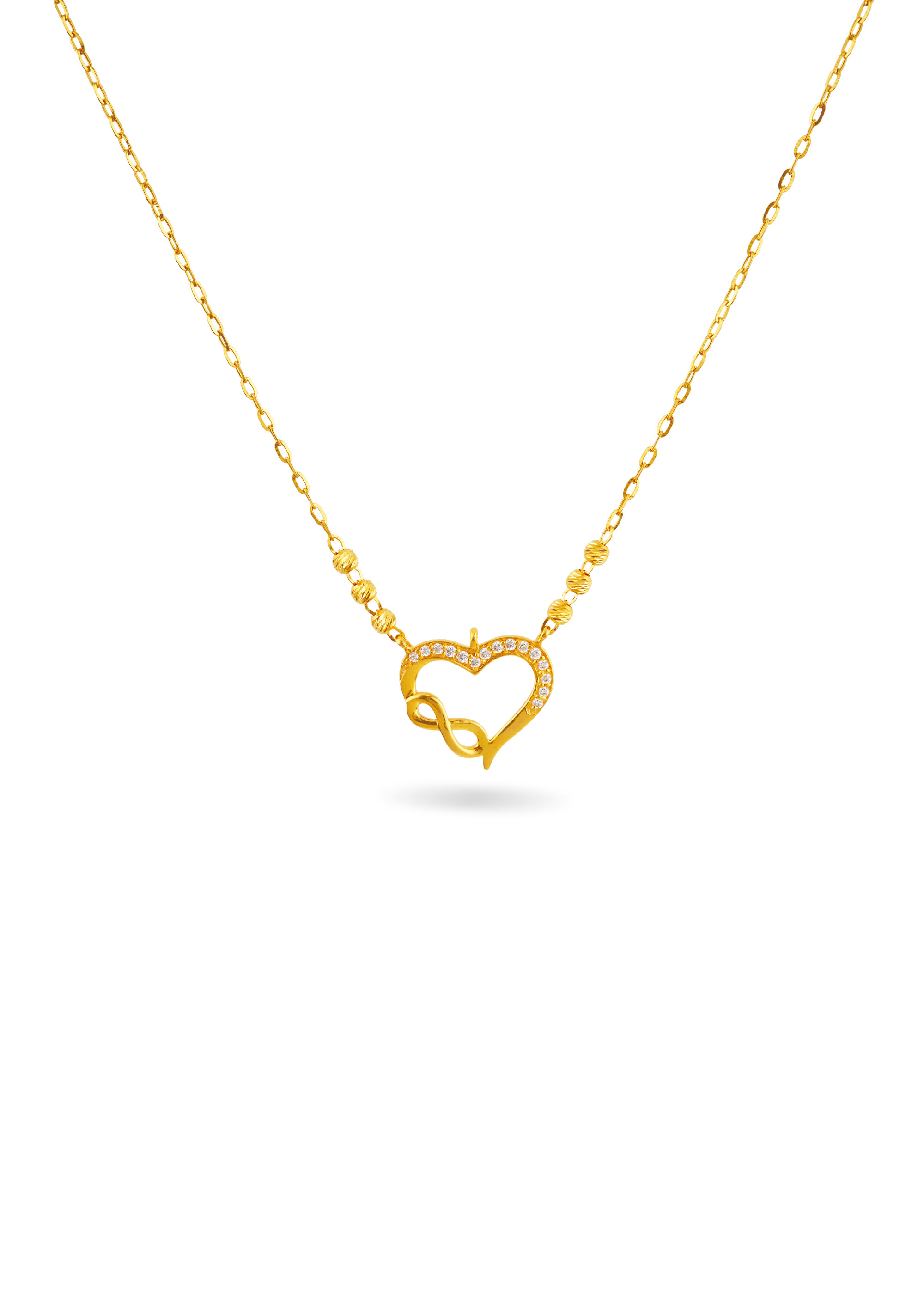 Stone Heart Gold Chain