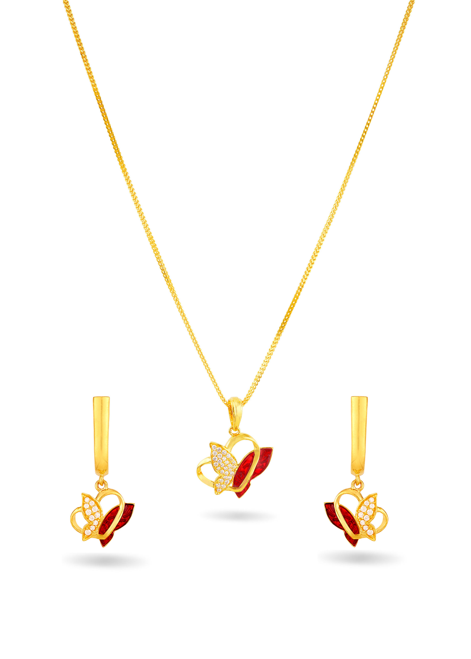 Butterfly Enamel Necklace Set