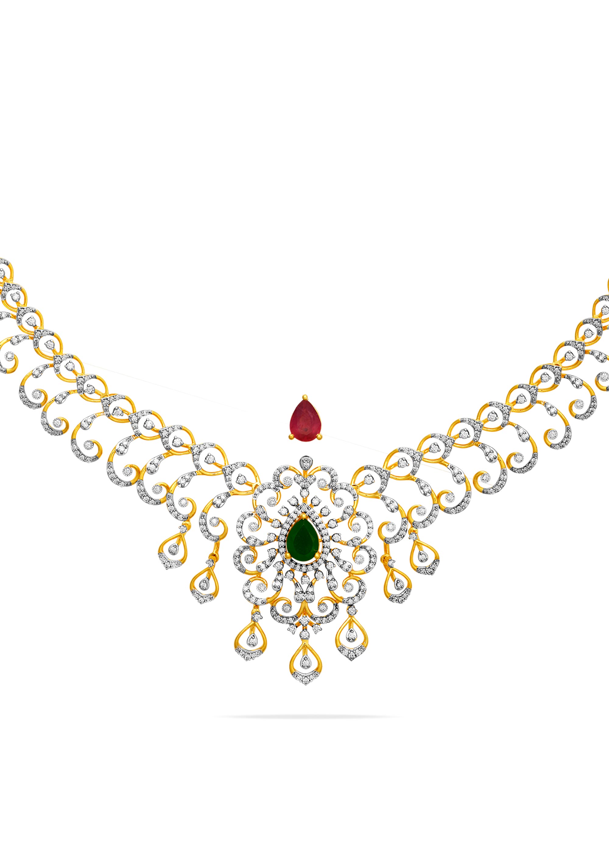 Lotus Blossom Diamond Necklace