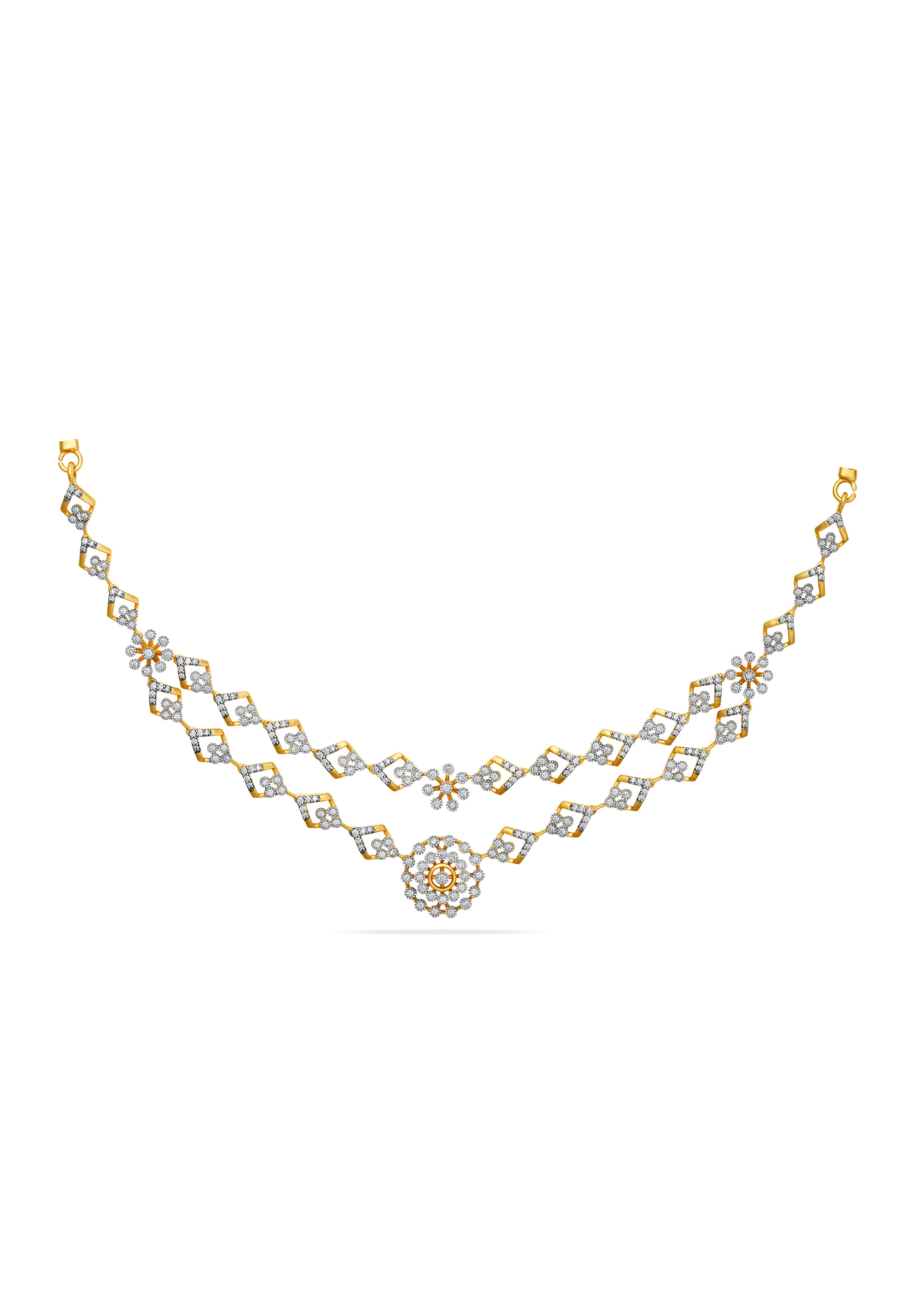 Floral Fractals Diamond Necklace