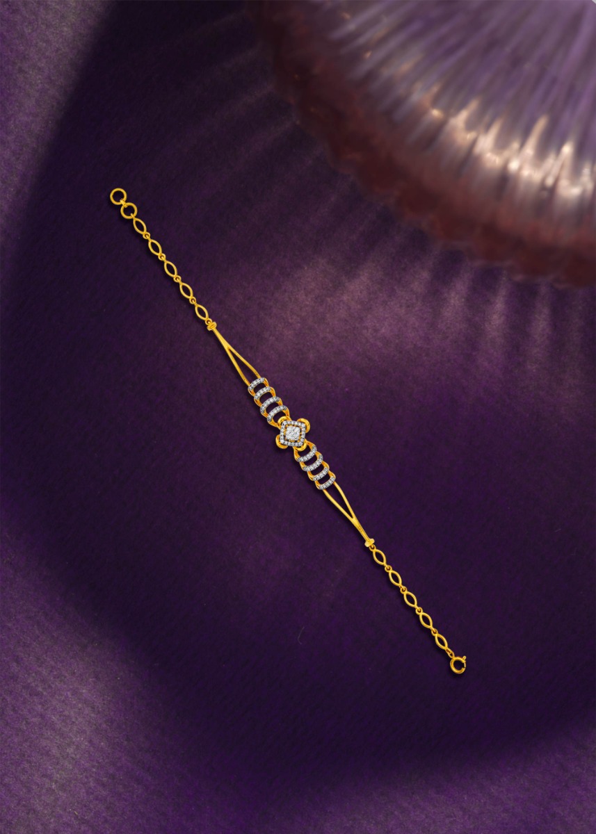 Twisted Leaf Diamond Bracelet