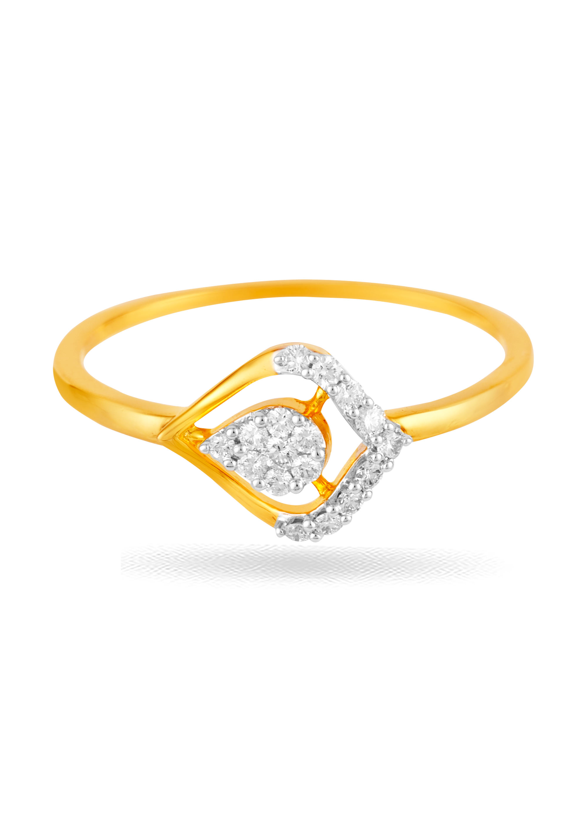 Leaf Harmony Diamond Finger Ring