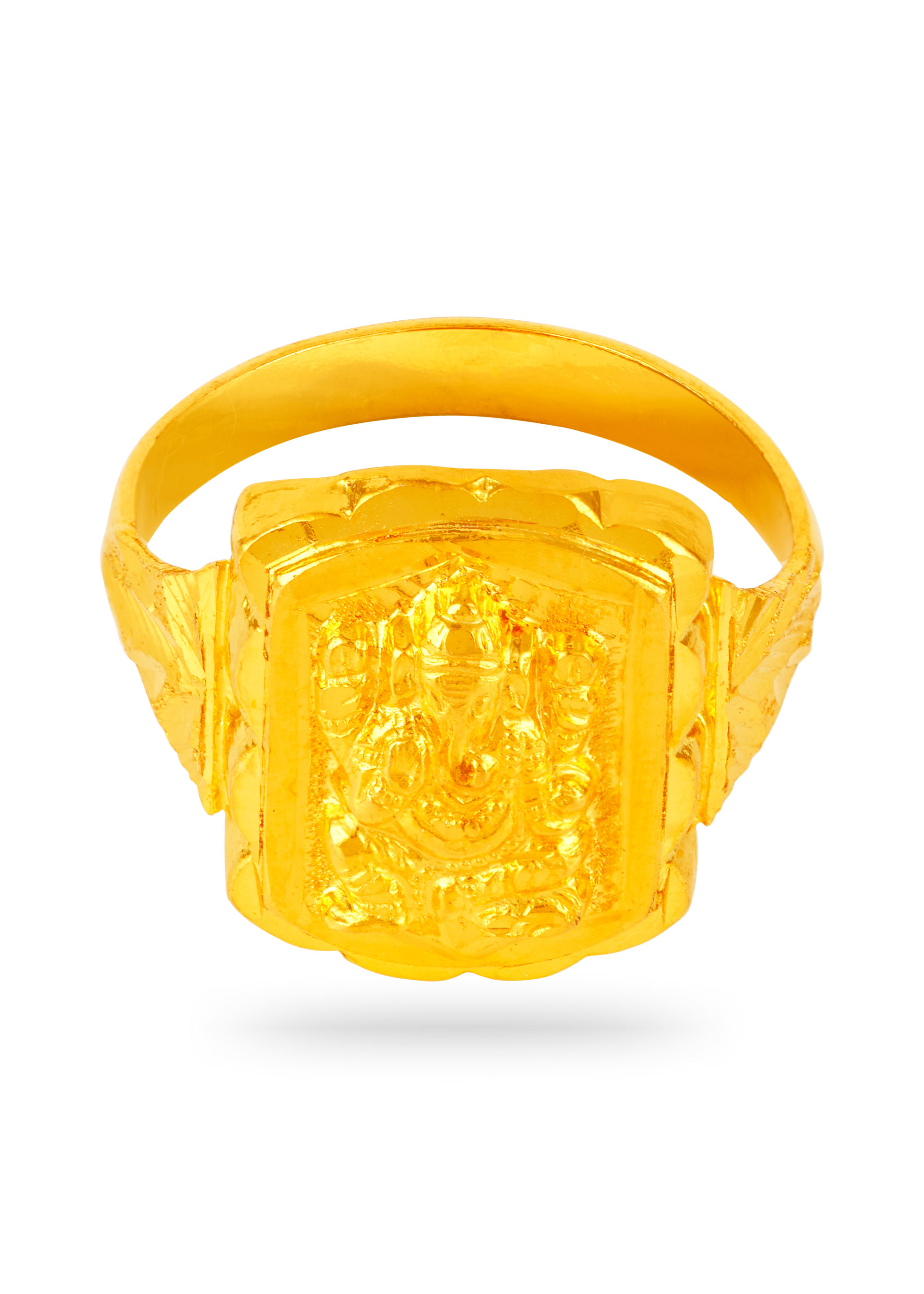 Sacred Embrace Ganesh Embossed Ring for Men