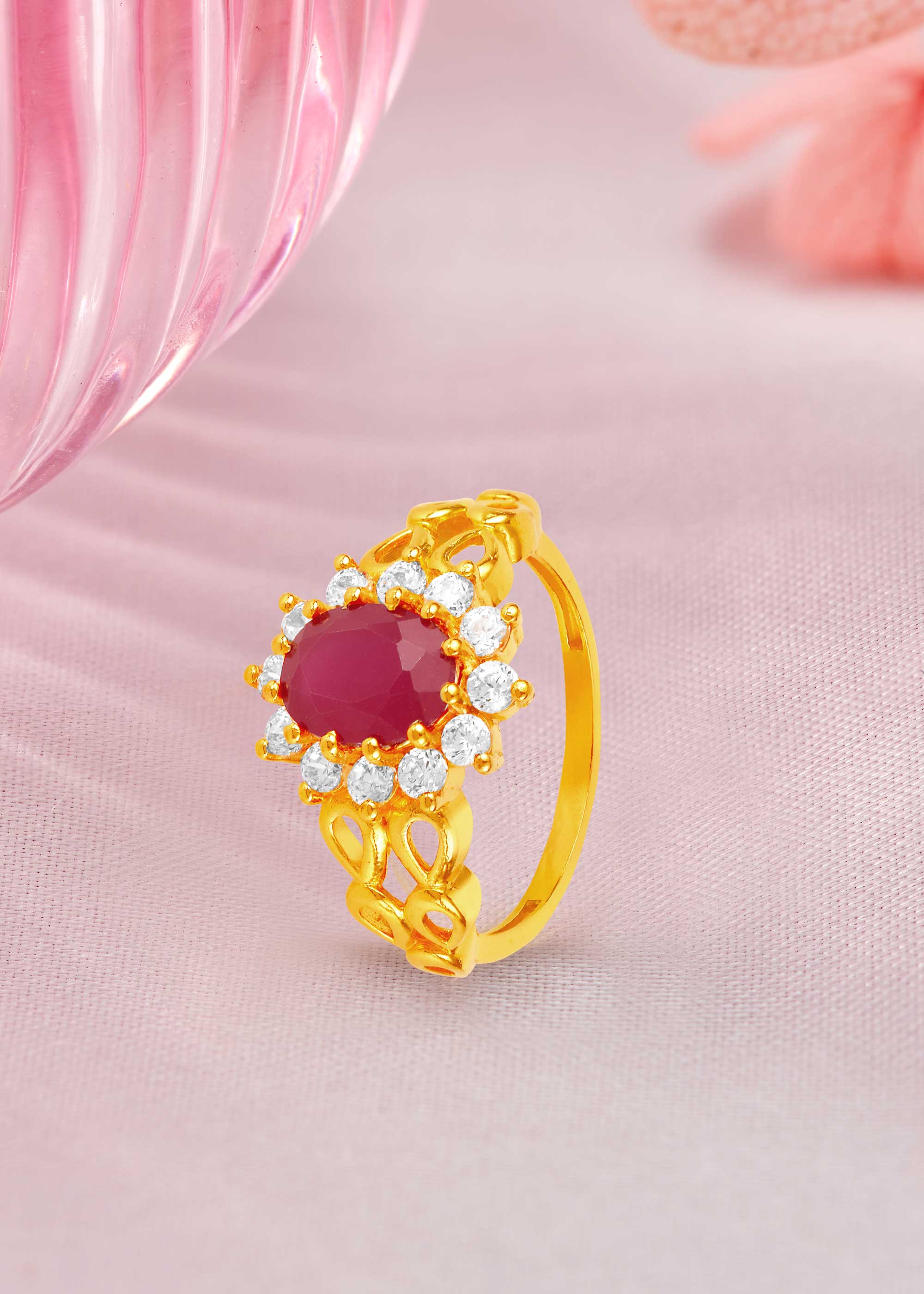 Ruby Radiance Elegant Color Stone Ring