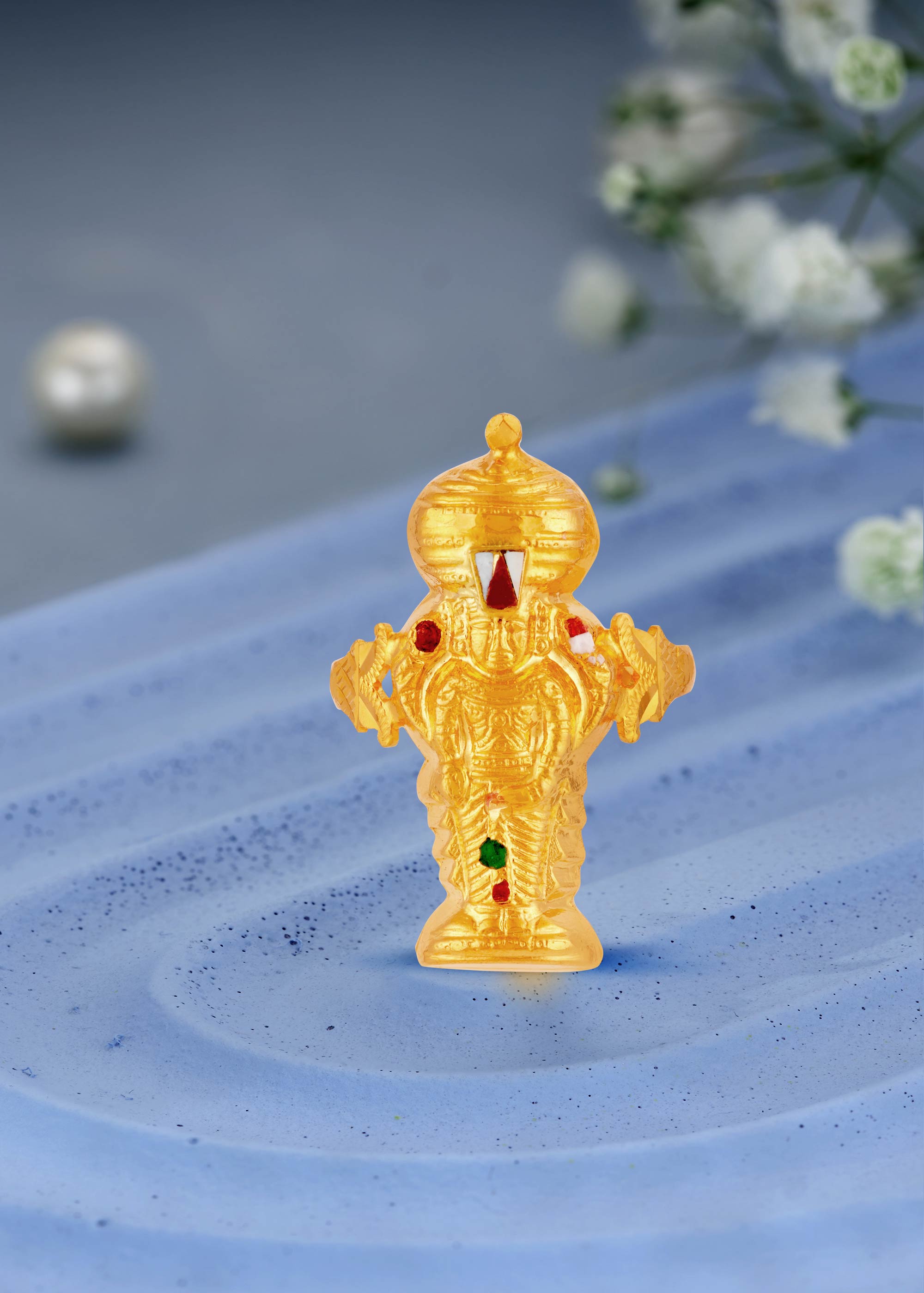 Divine Blessings Govindarajalu Ring with Enamel Detail