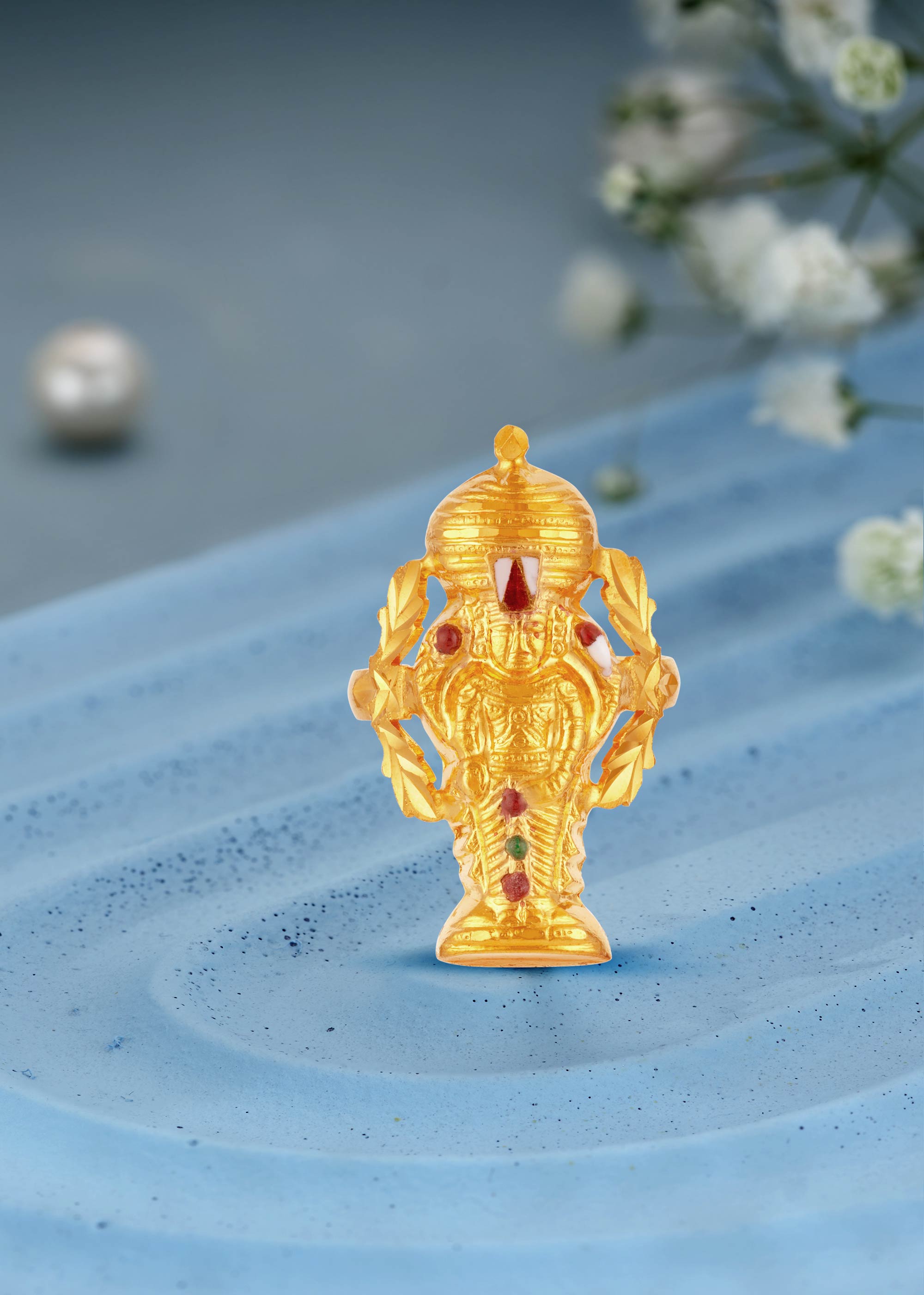Govindarajalu Embossed Ring with Enamel Work