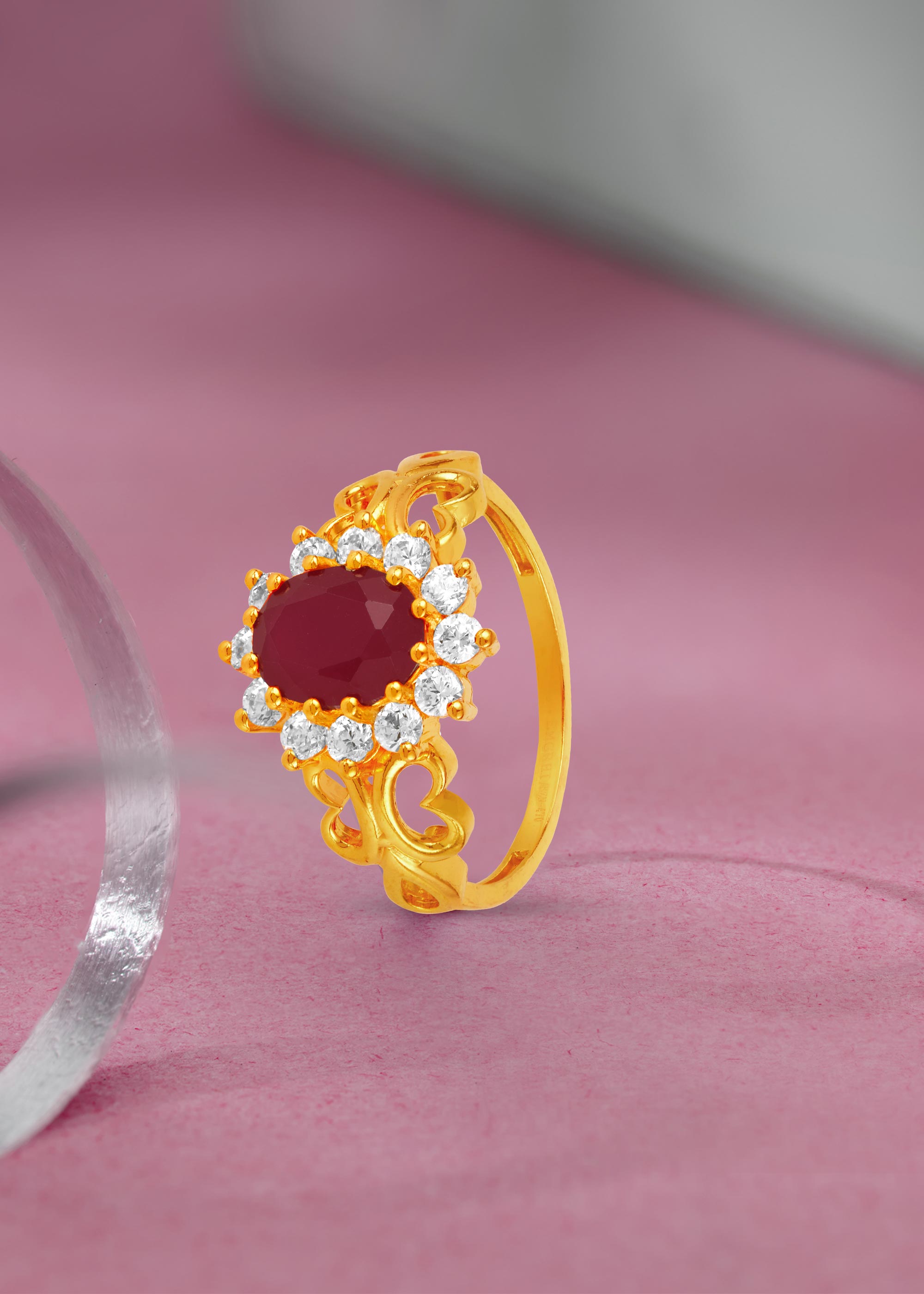 Vibrant Elegance Ruby & Zircon Party Ring