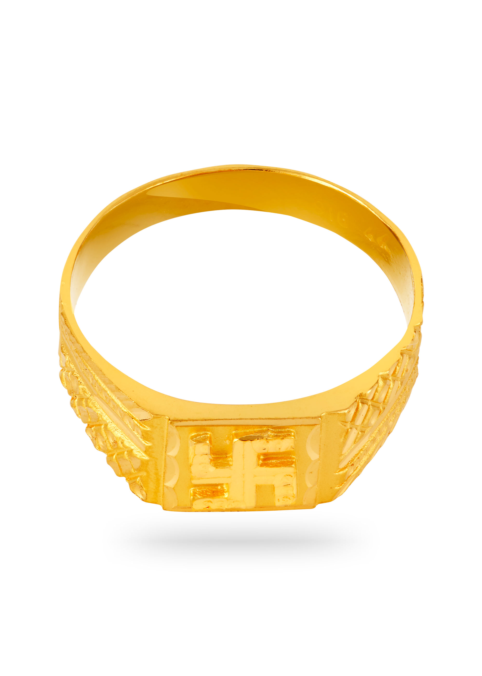 Swastik Embossed Devotional Ring for Men