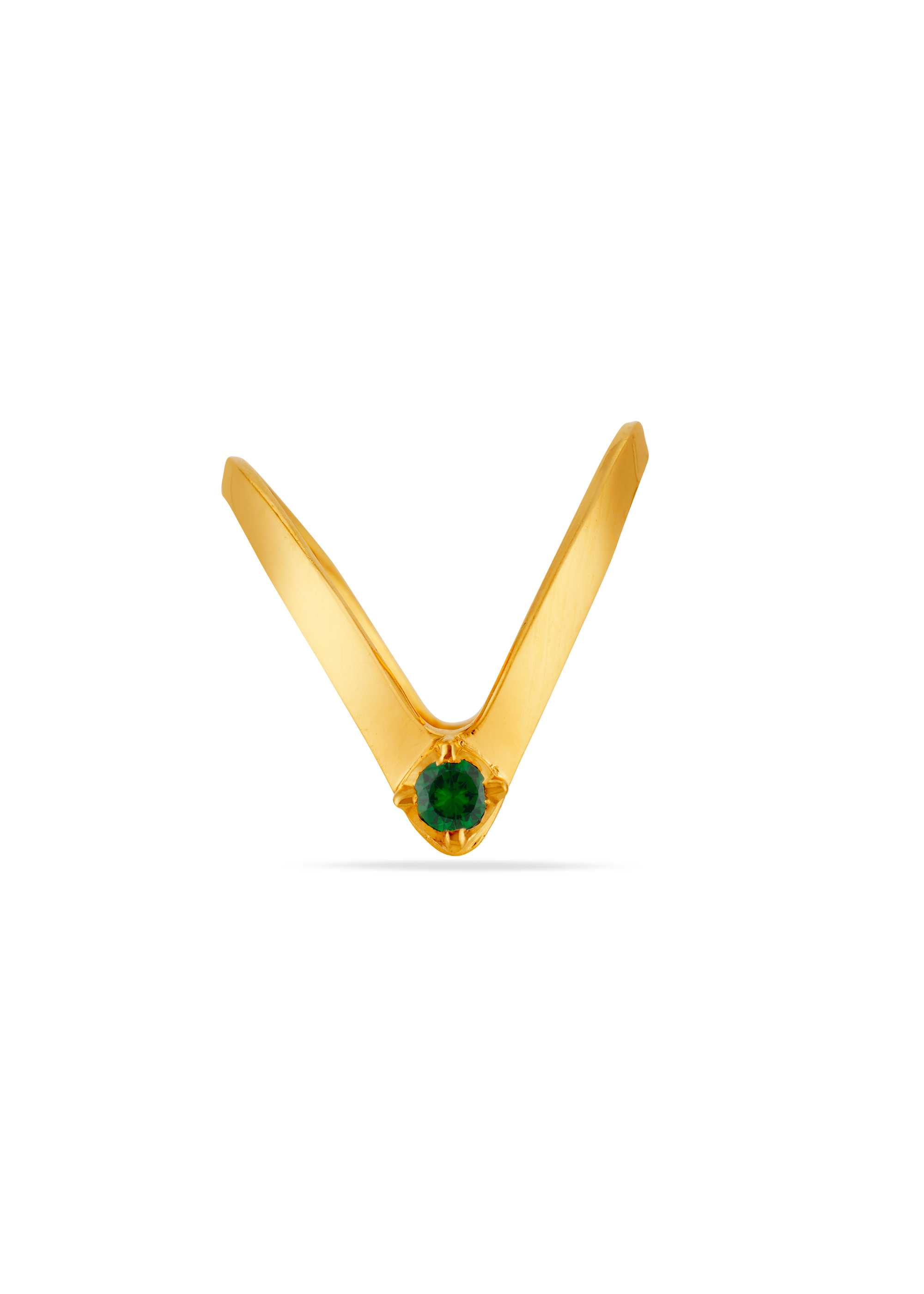 Regal Touch Vanki Shaped Ring with Closed Setting Stone