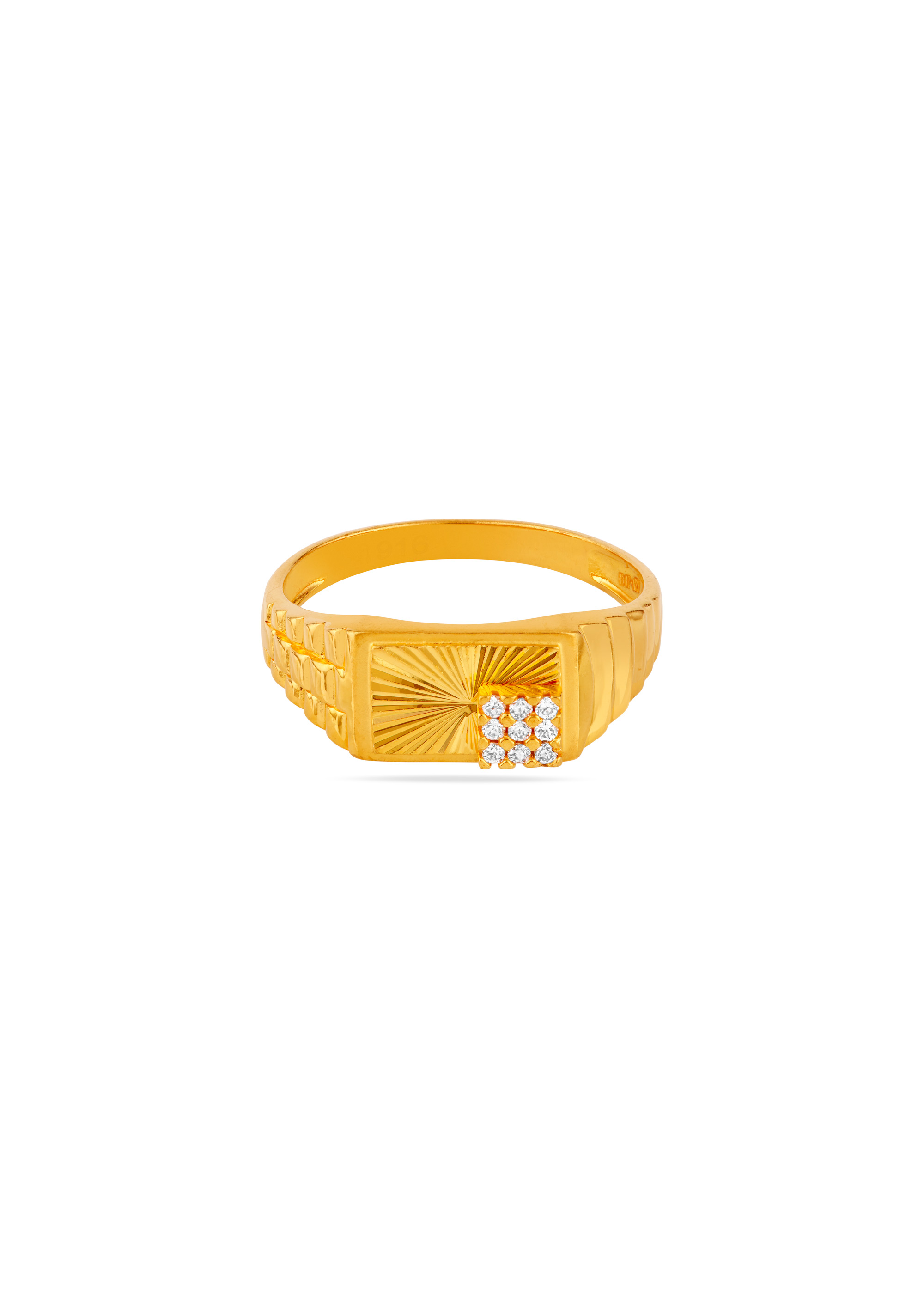 Axis Line Stone Finish Ring