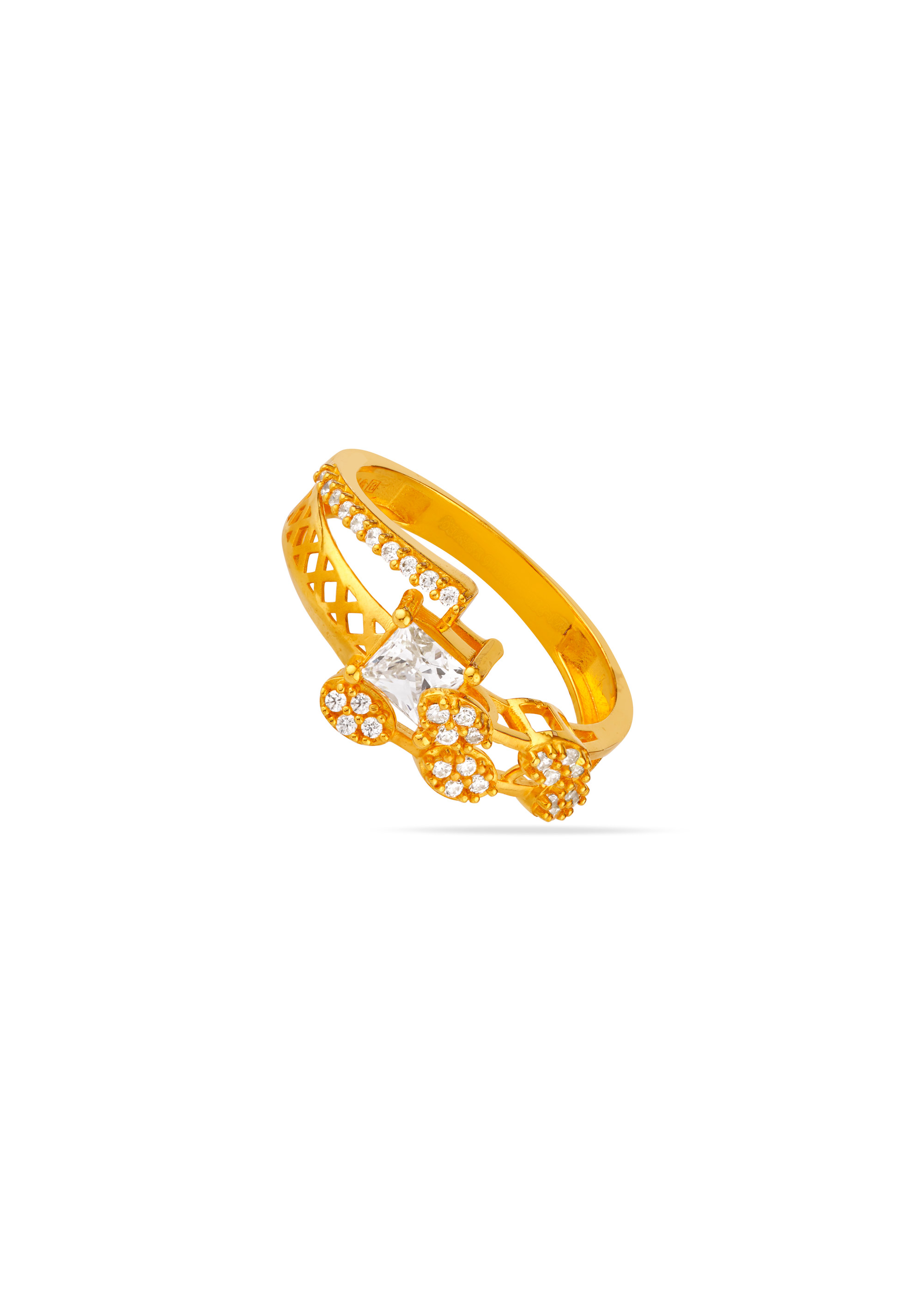 Trend Line Spark Zircon Ring