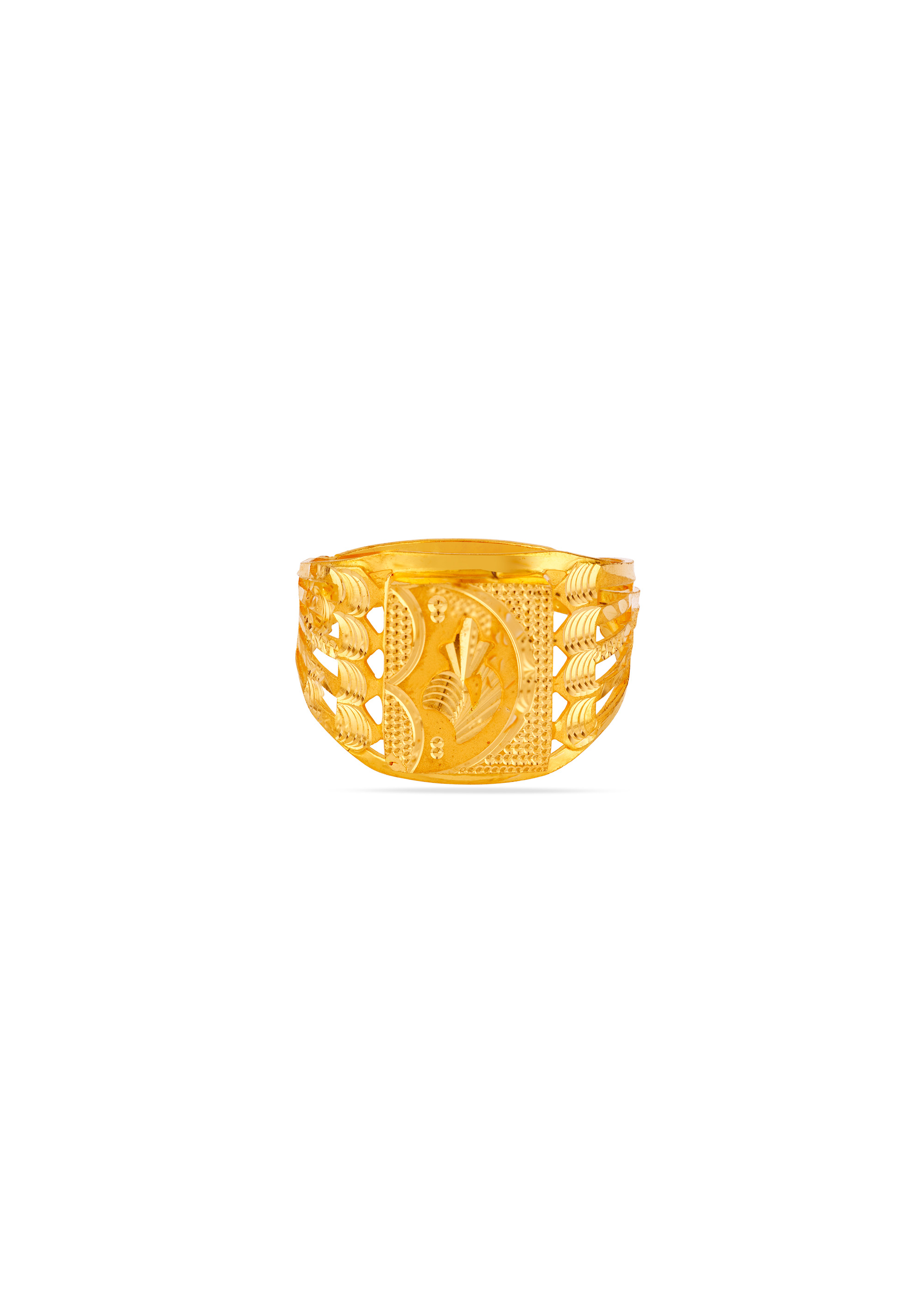 Edge of Elegance Engraved Ring for Men