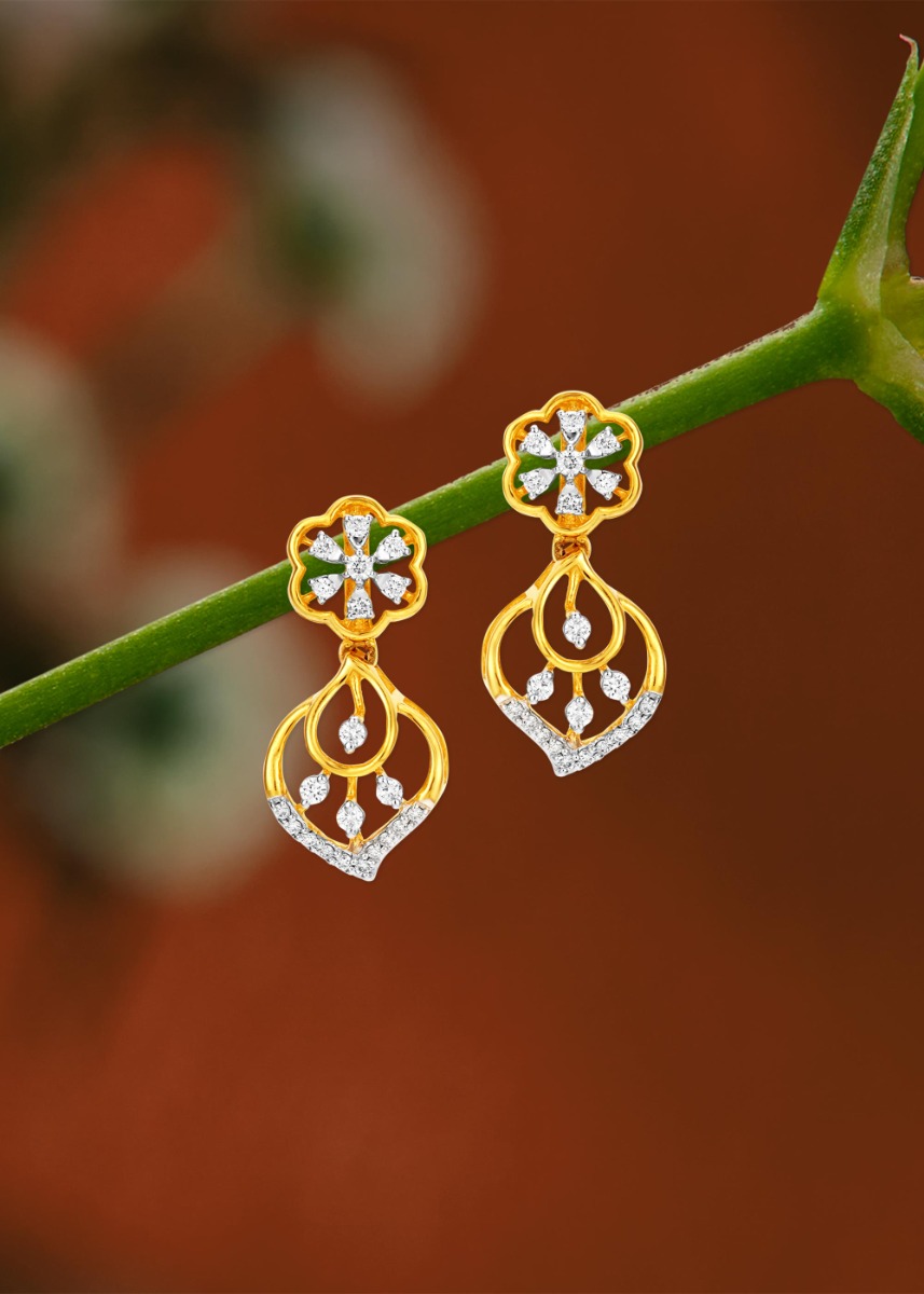 Nature-Inspired Twisted Leaf Earrings